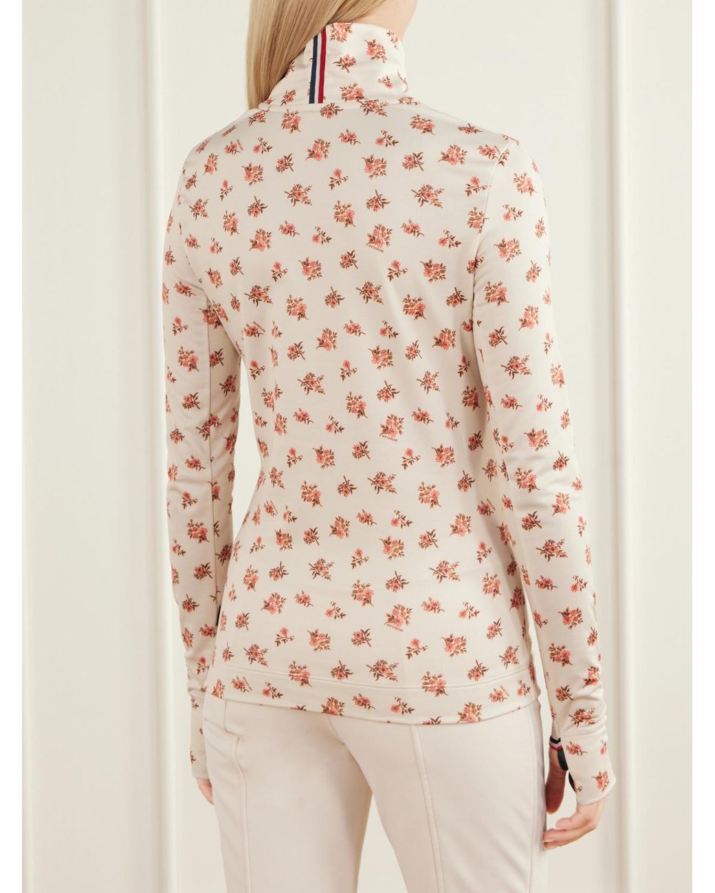 Moncler Natural Floral-Print Stretch-Jersey Base Layer