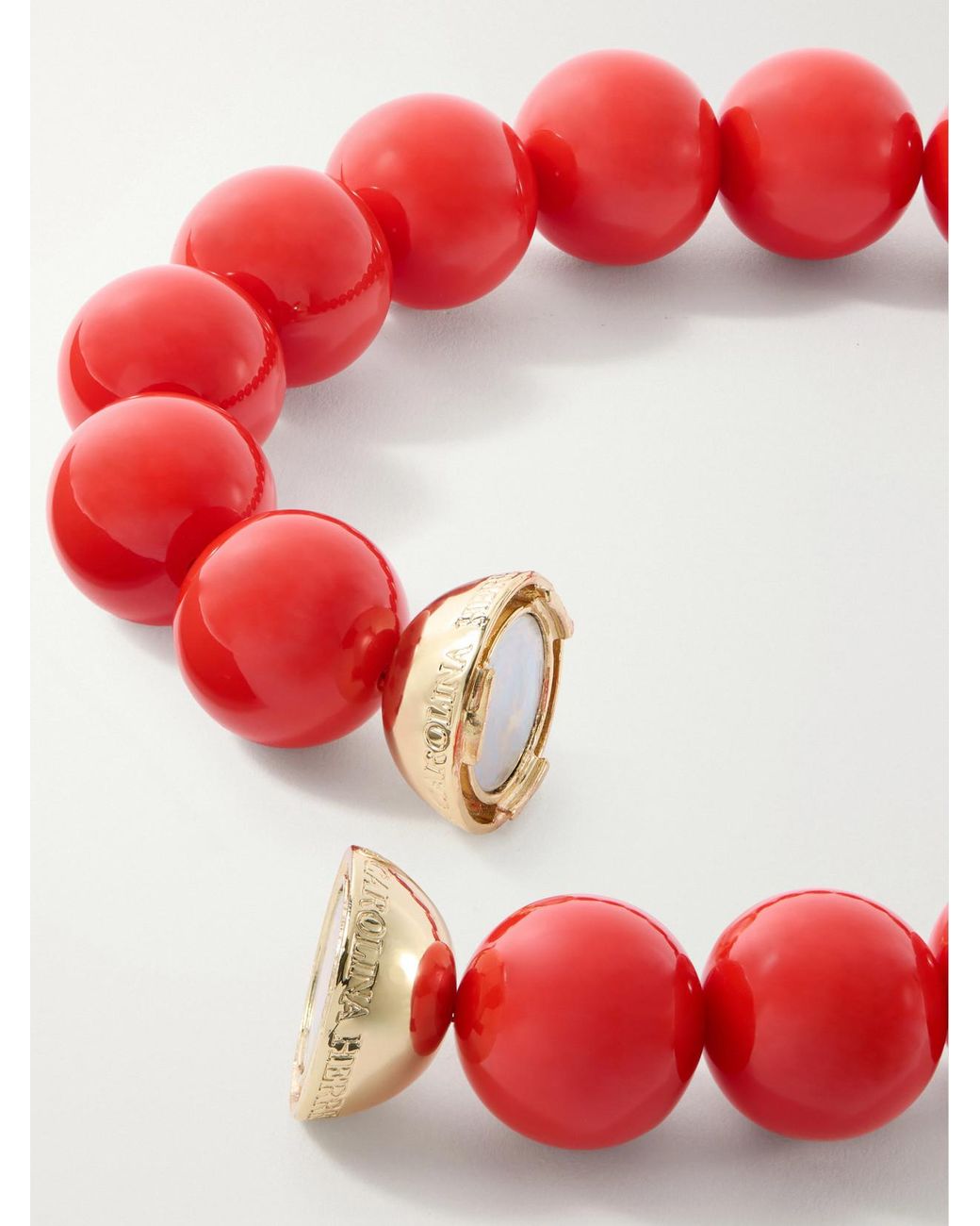 Carolina Herrera Red Ball Resin Necklace
