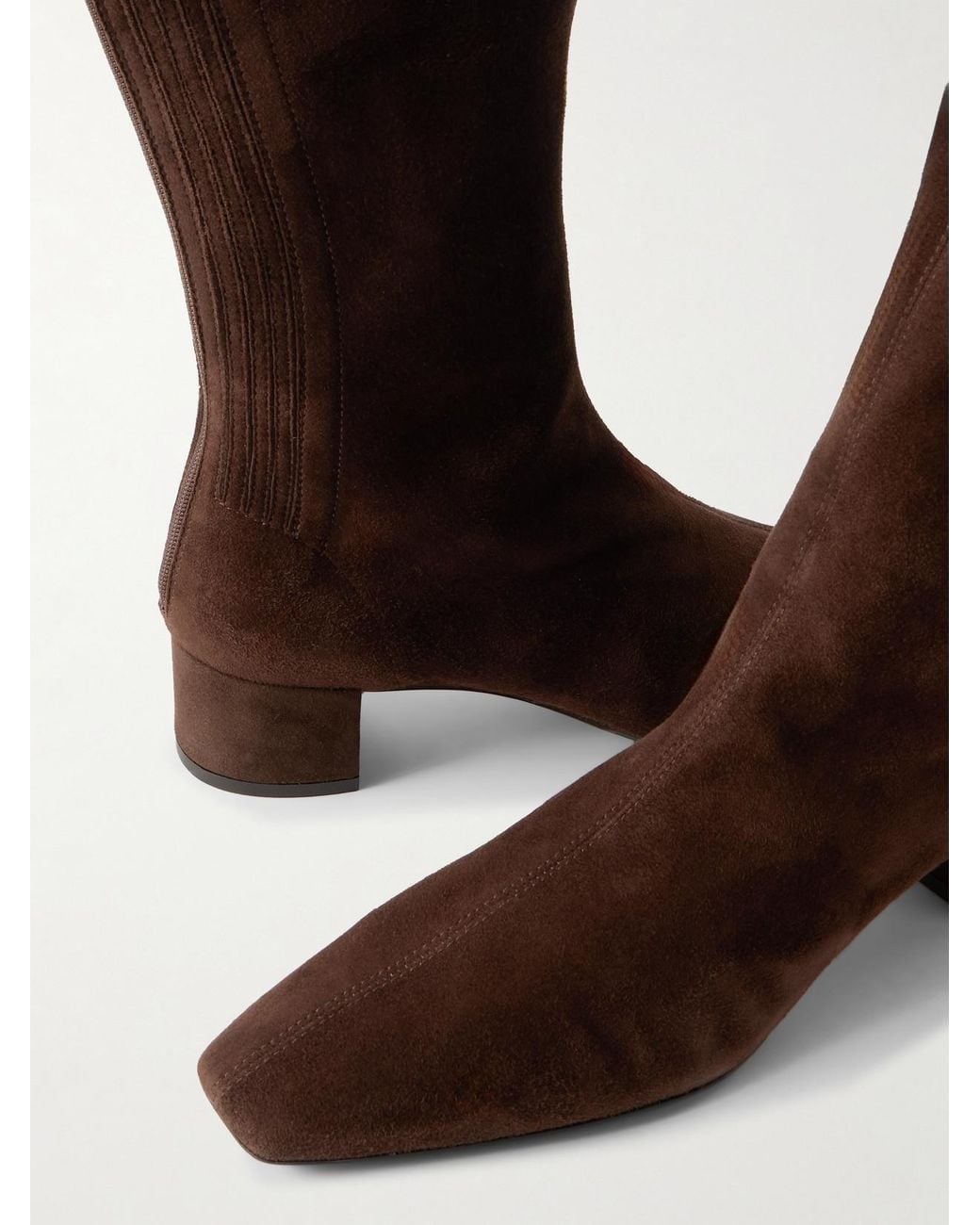 Aquazzura Brown Saint Honoré 35 Suede Knee Boots