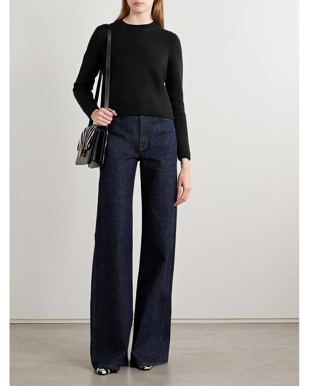 Khaite Black Leta Cashmere Sweater