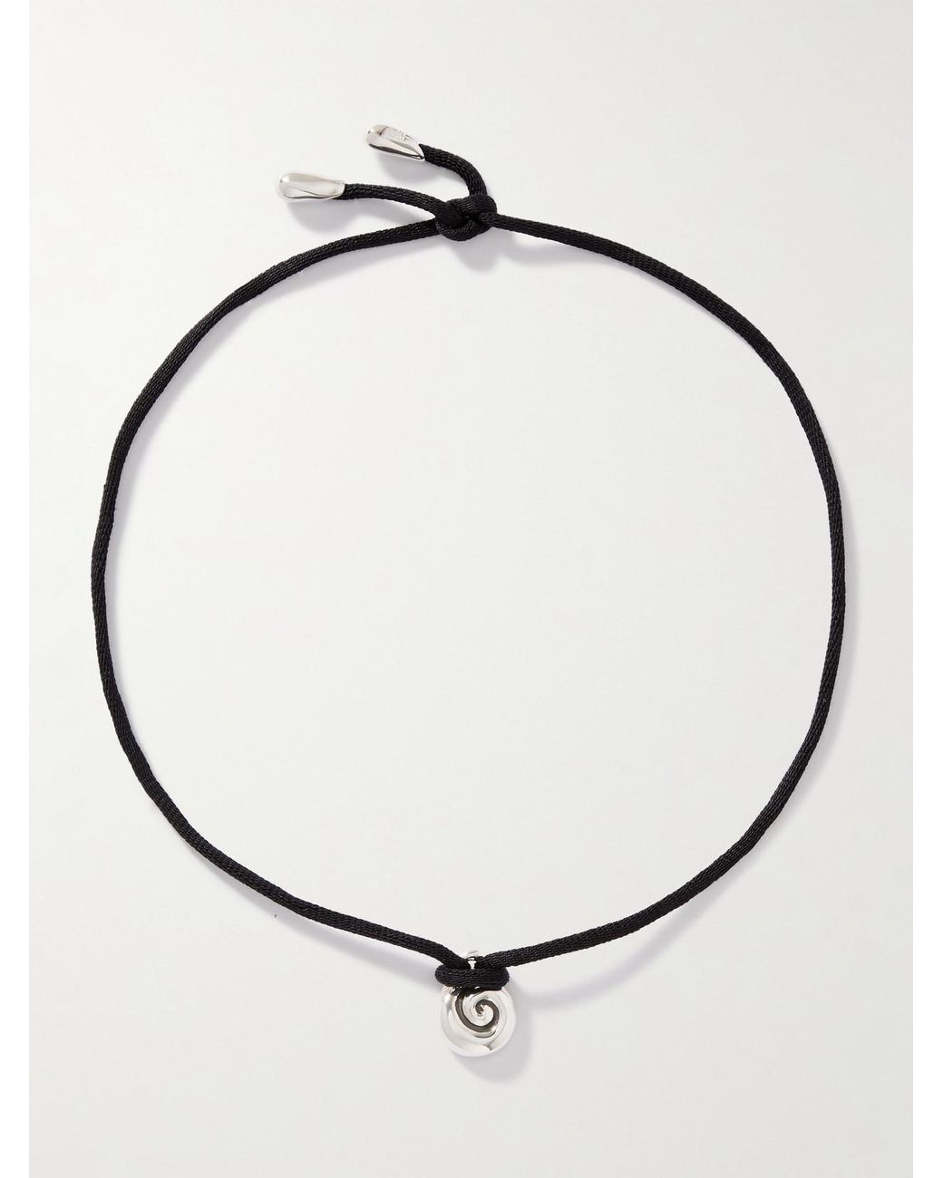 Sophie Buhai Black Nautilus And Cord Necklace