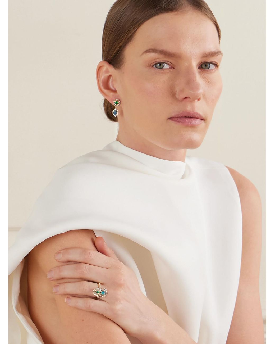 Suzanne Kalan Natural 18-Karat Multi-Stone Ring