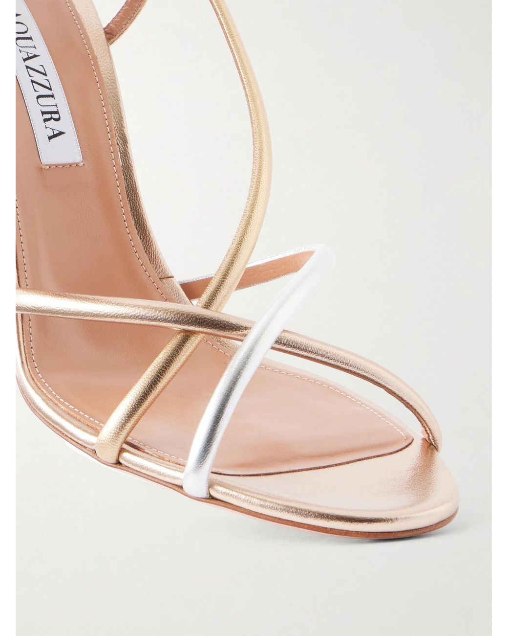 Aquazzura Natural Horizon 85 Leather Sandals