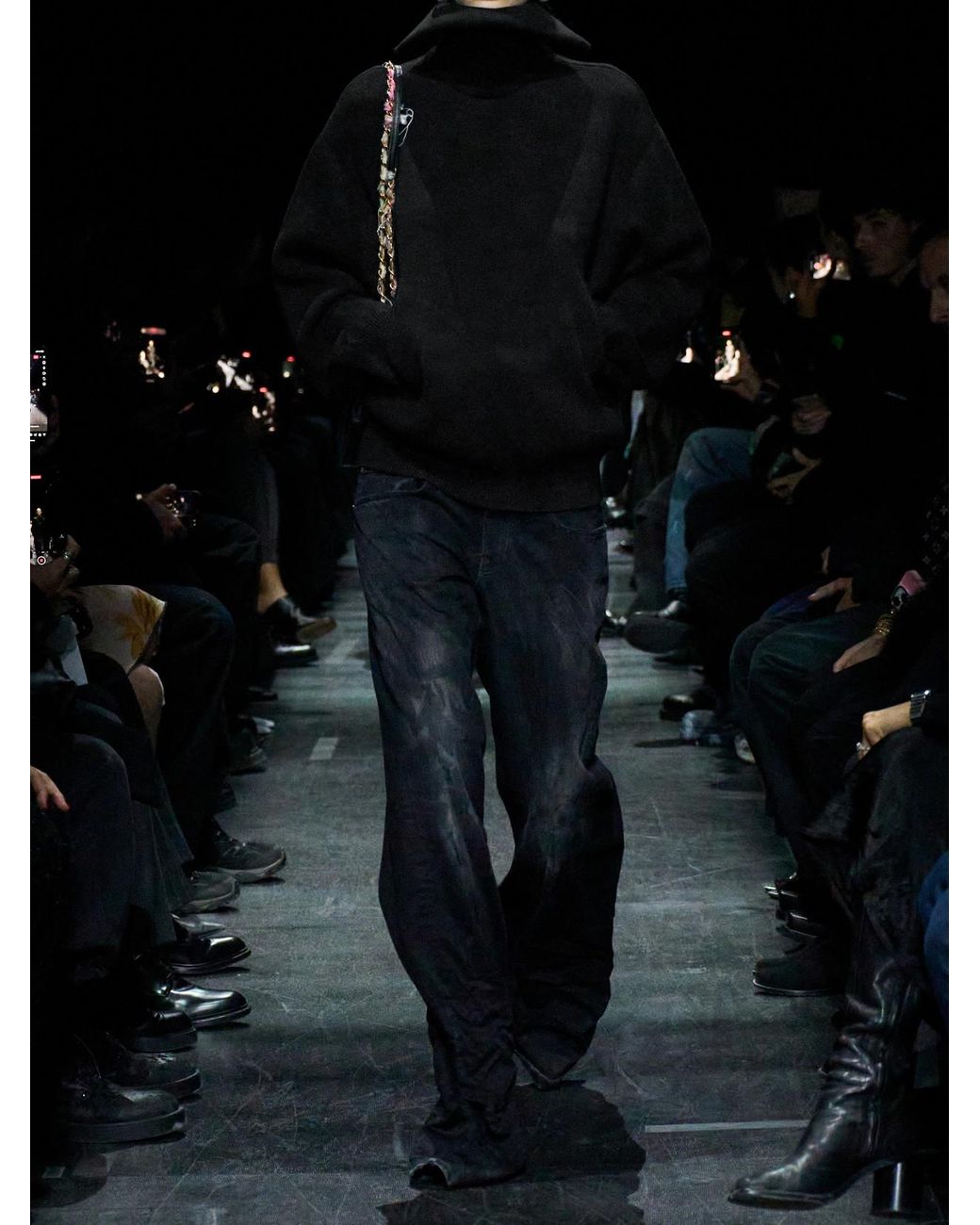 Balenciaga Black Cotton Half-Zip Sweater