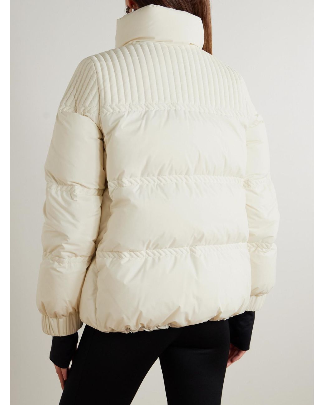 Moncler Natural Anglin Quilted Down Ski Jacket