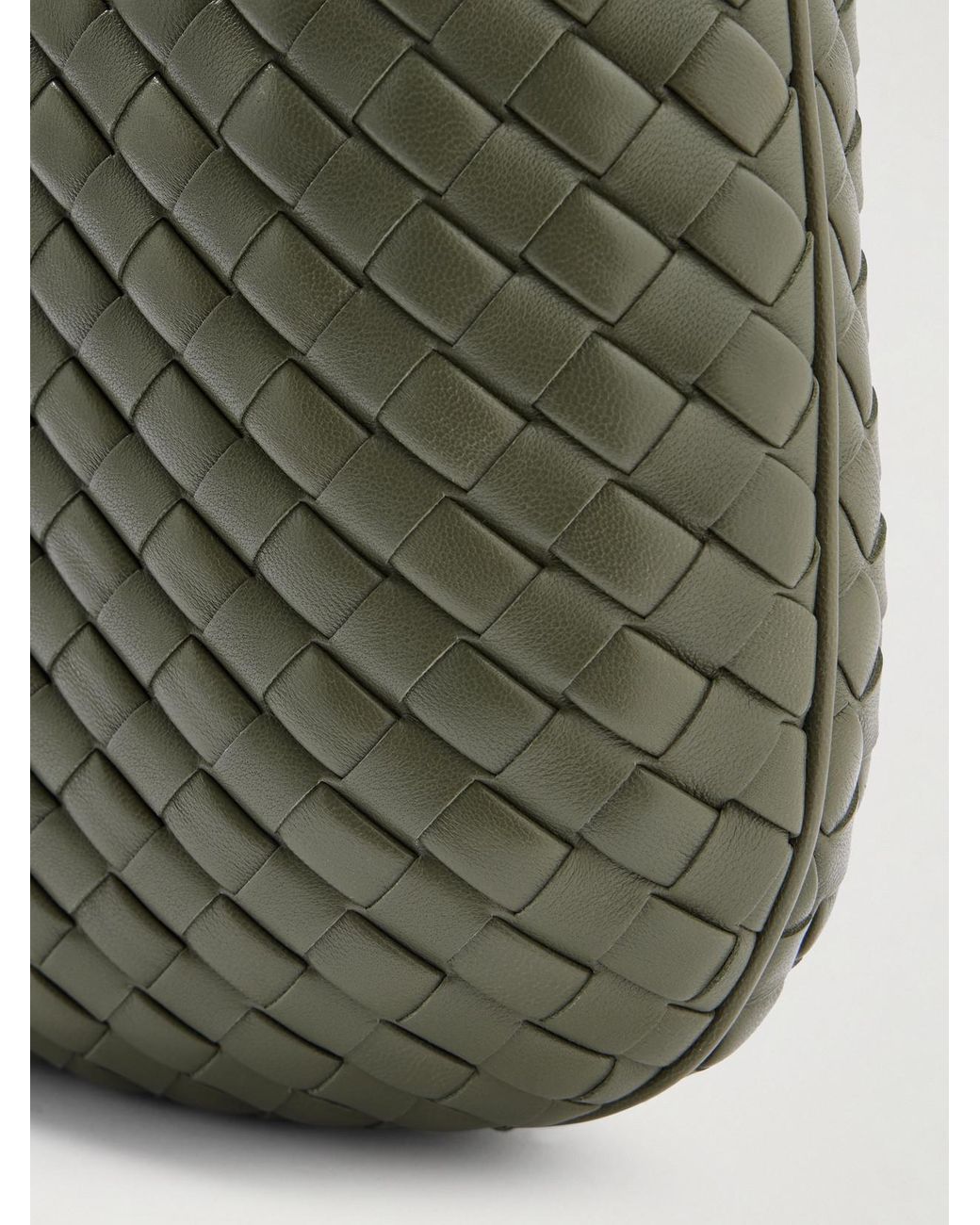 Bottega Veneta Green Veneta Large Intrecciato Leather Shoulder Bag