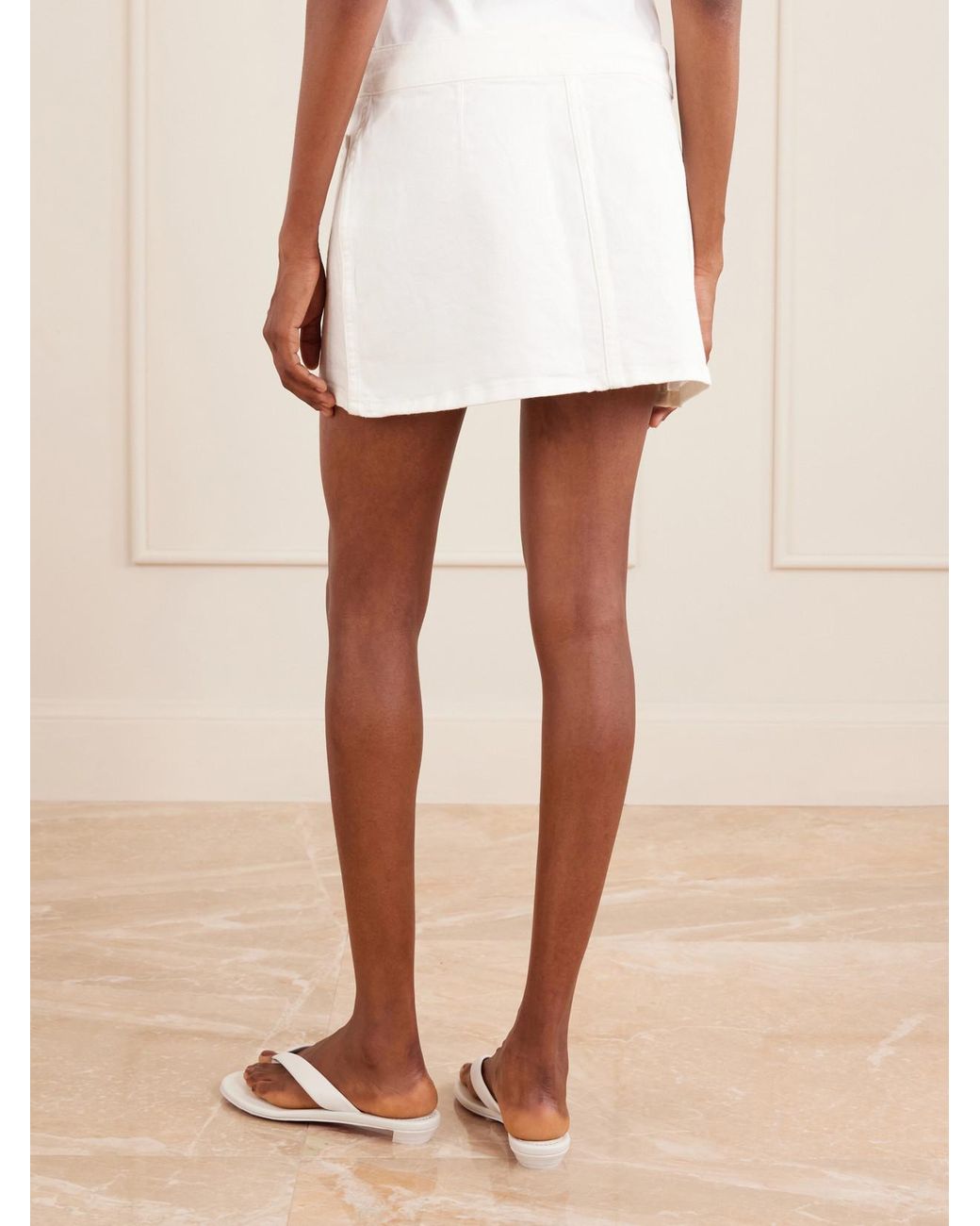 Courreges White Denim Mini Skirt