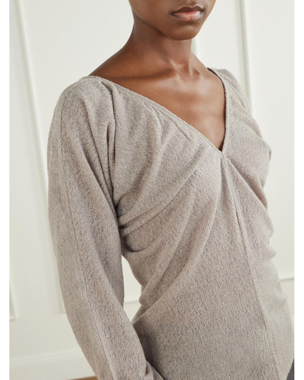 Our Legacy Gray Cheer Wool-Blend Blouse