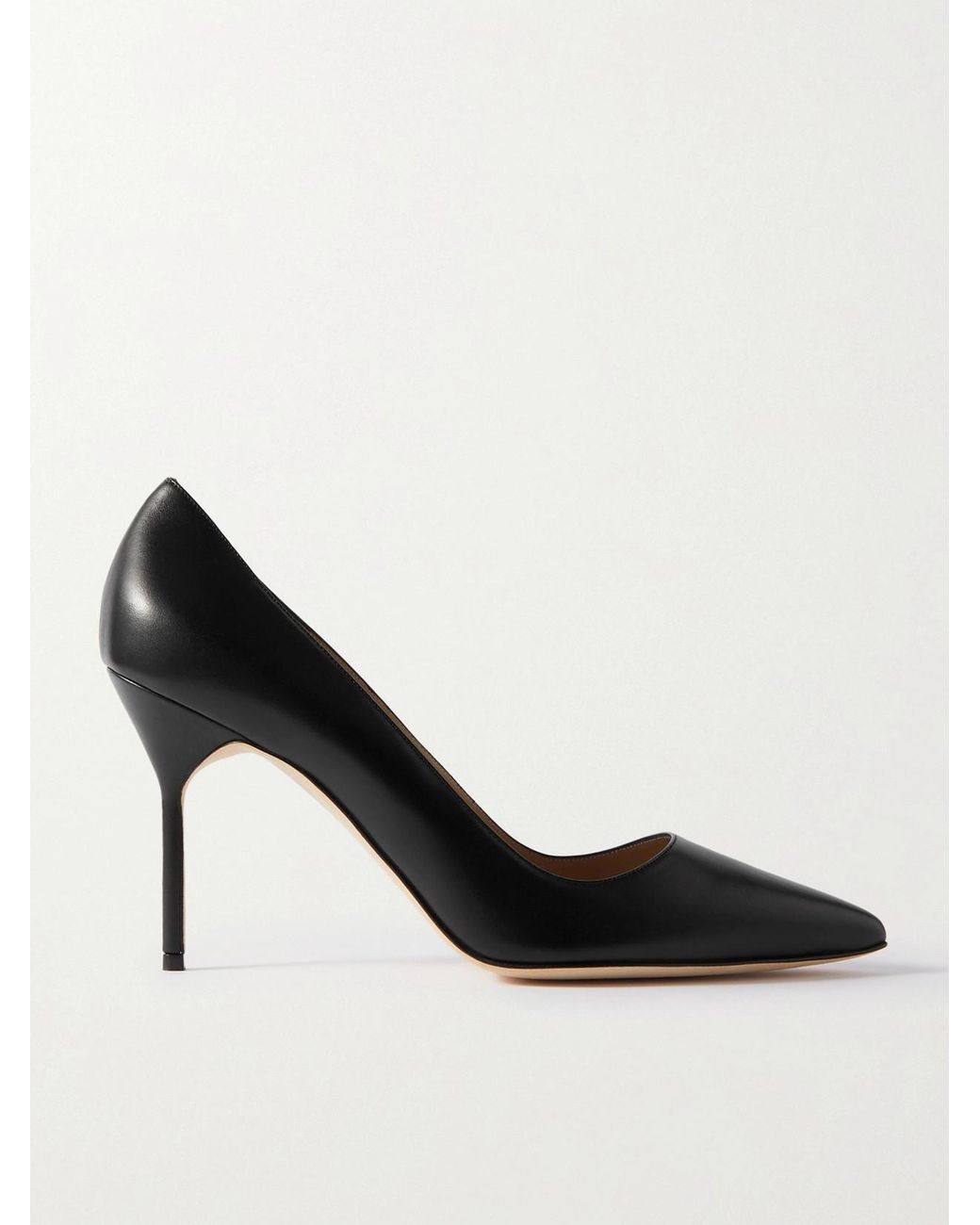 Manolo Blahnik Black Bb 90 Leather Pumps