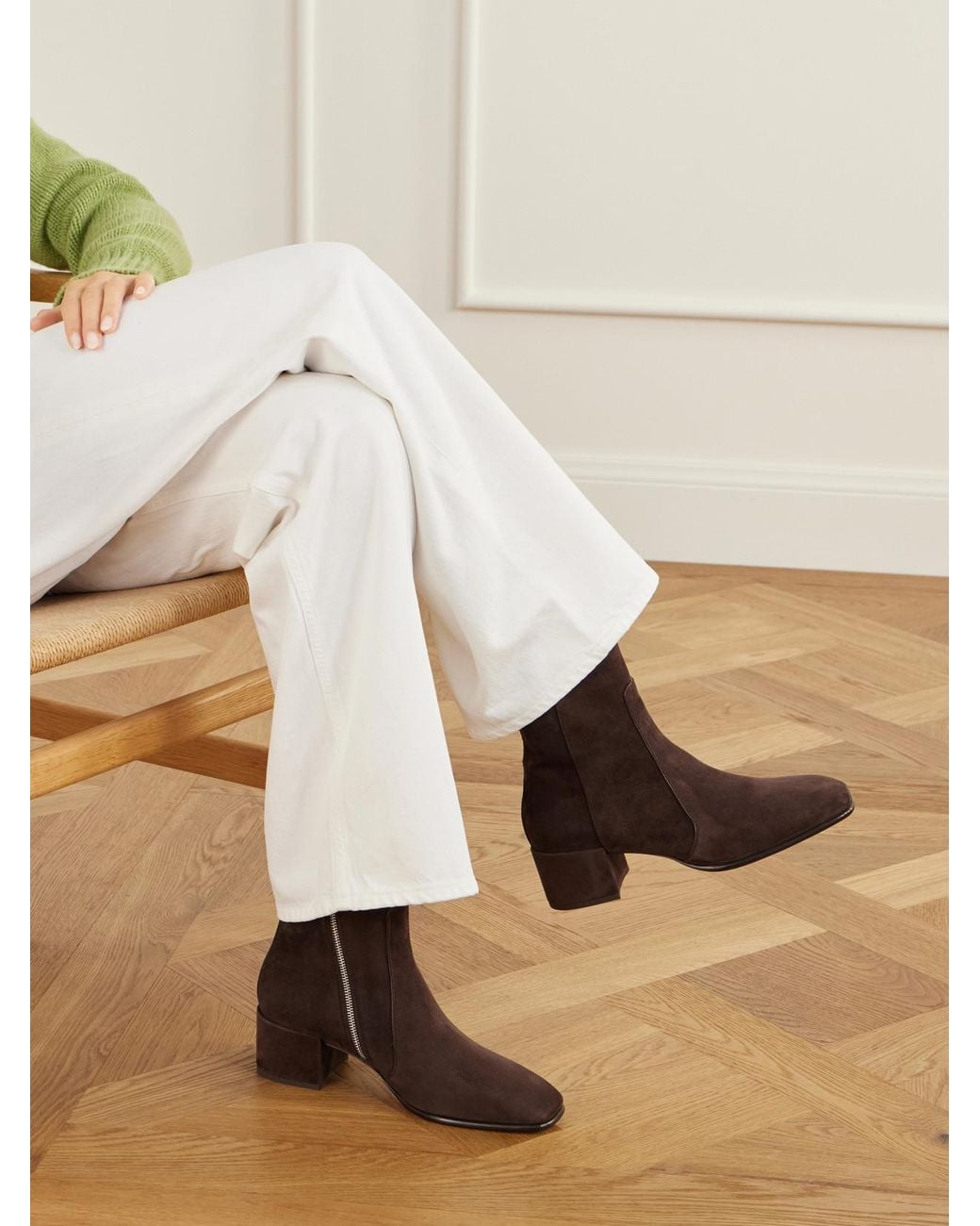 Jimmy Choo Brown Eliot 45 Suede Ankle Boots