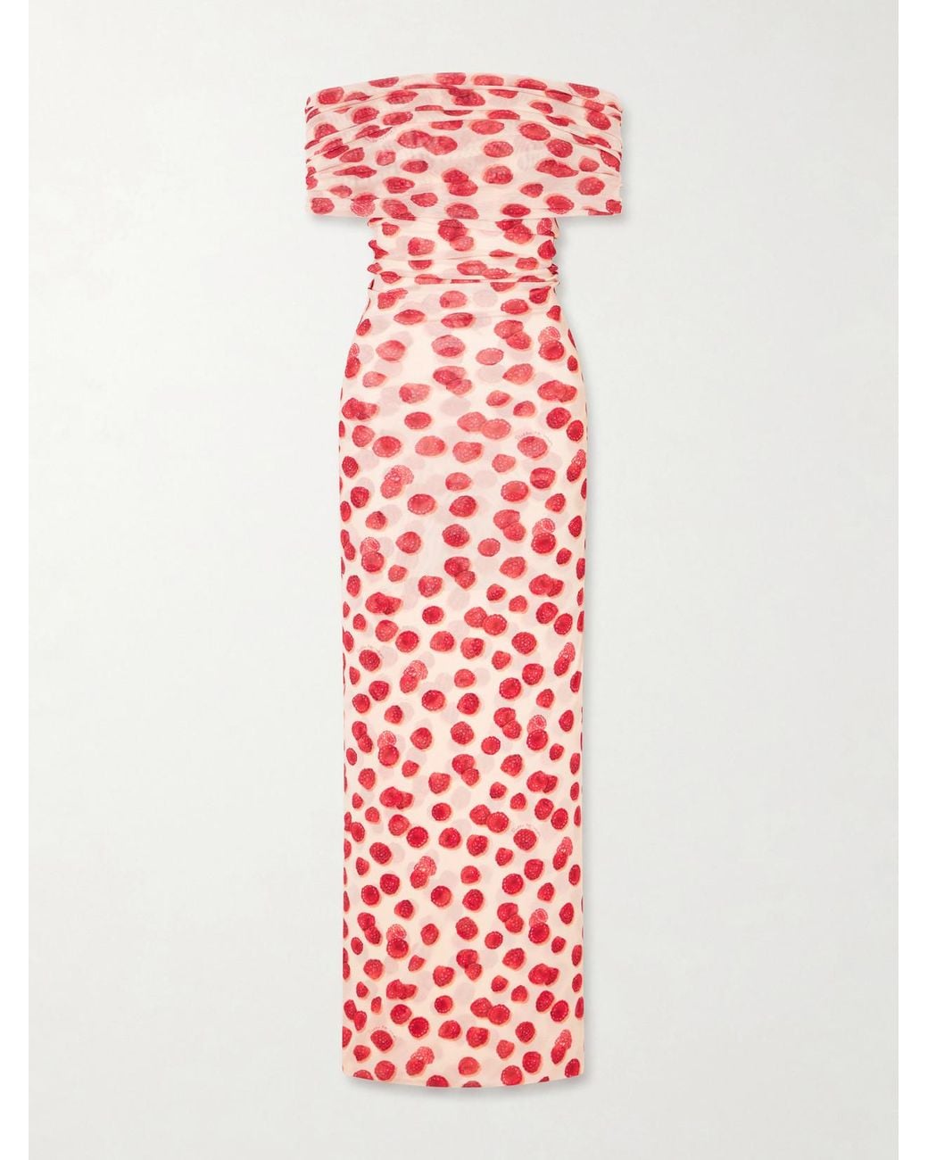 Stella McCartney White Printed Chiffon Midi Dress