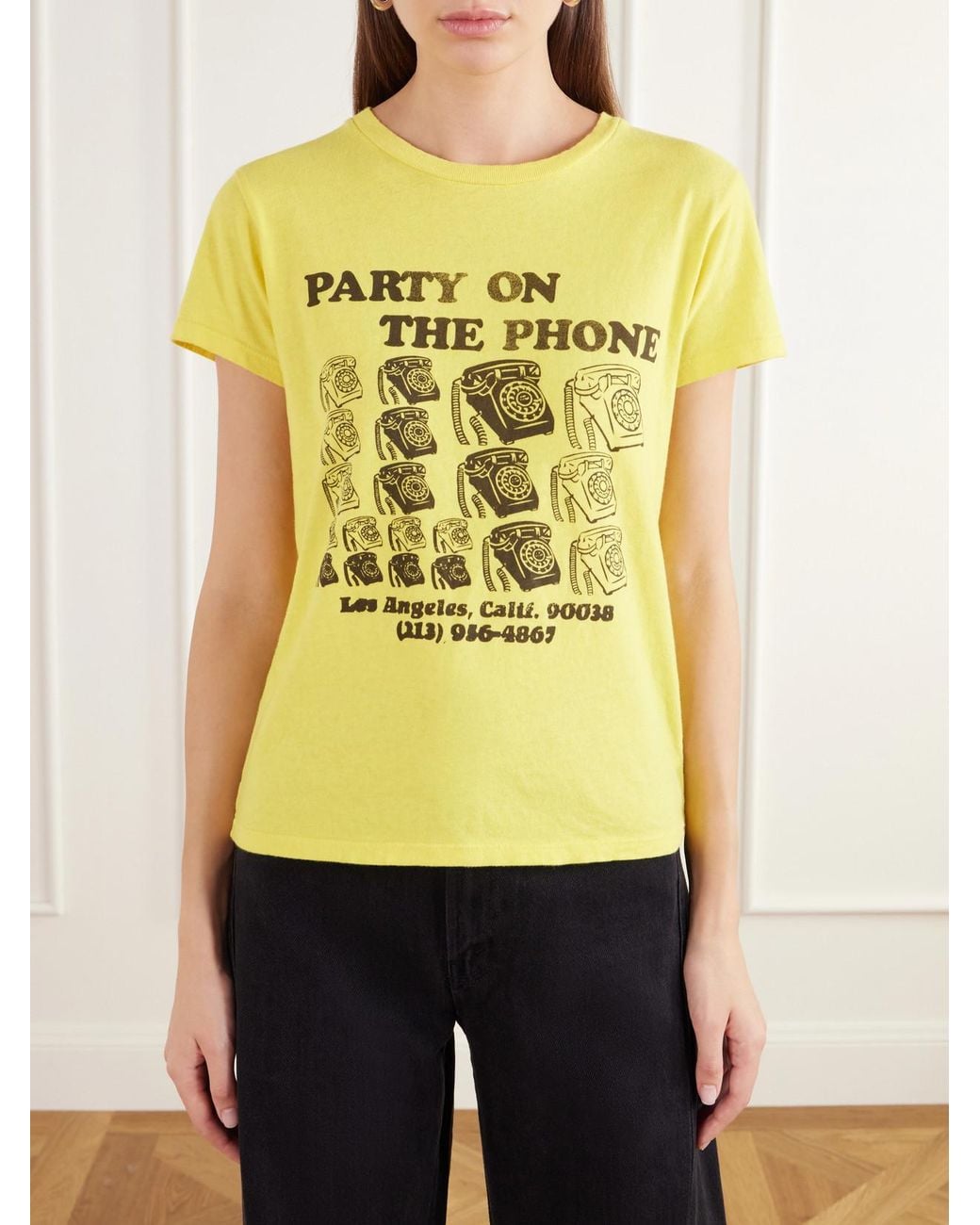 Mother Yellow The Lil Goodie Goodie Printed Cotton-Jersey T-Shirt