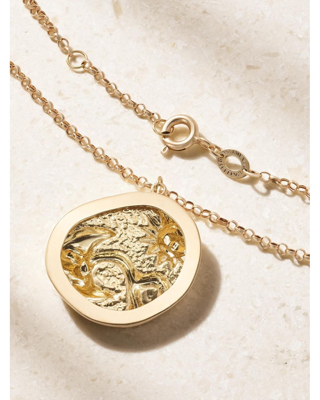 L'Atelier Nawbar Natural Eternal Sunrise 18-Karat And Abalone Necklace