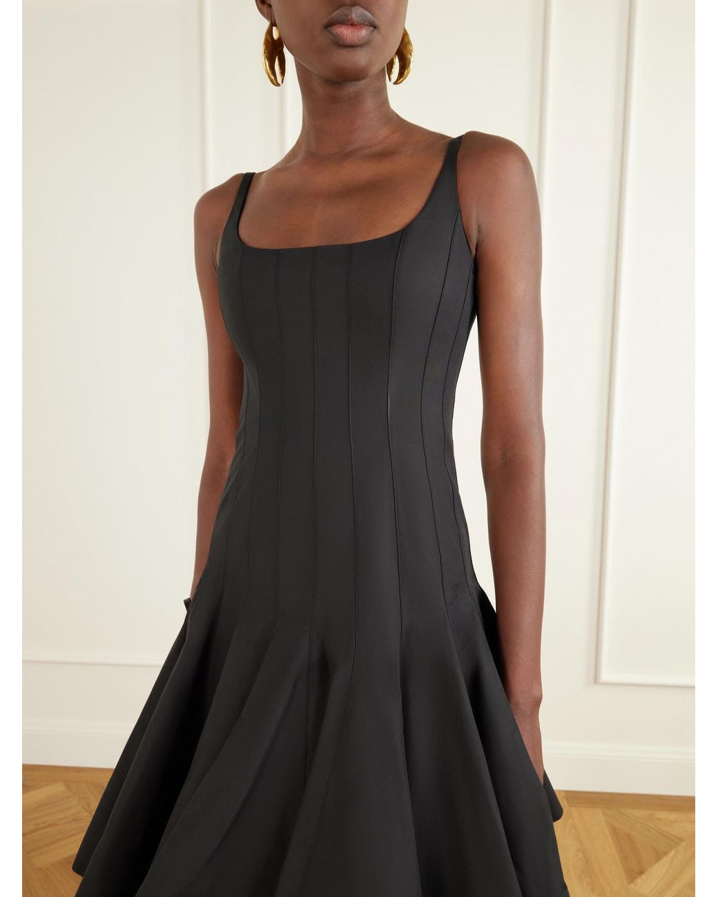 Jacquemus Black La Robe Agave Cotton Mini Dress