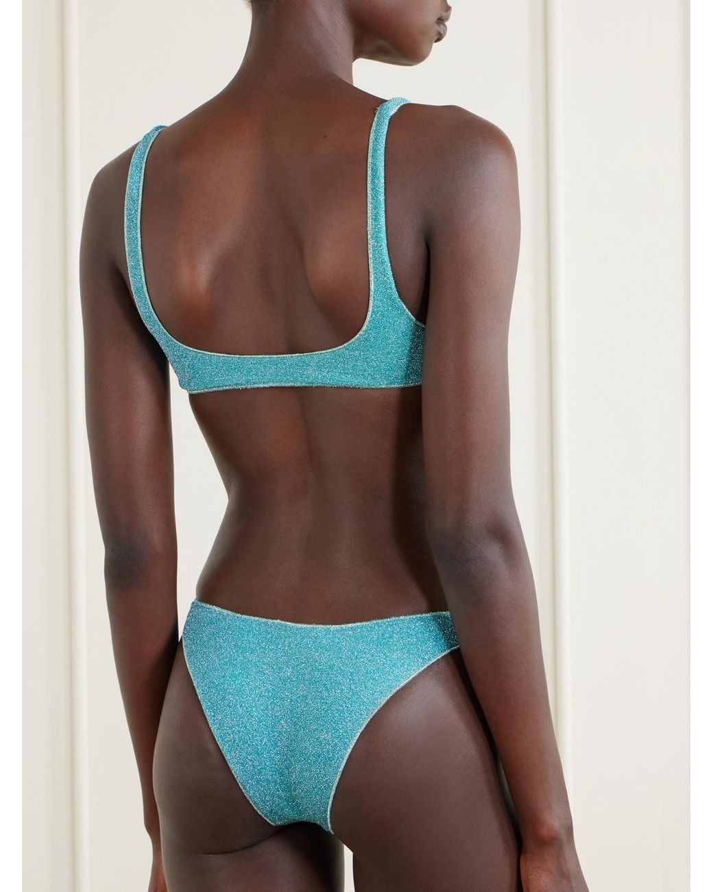 Oseree Blue Lumière Metallic Bikini