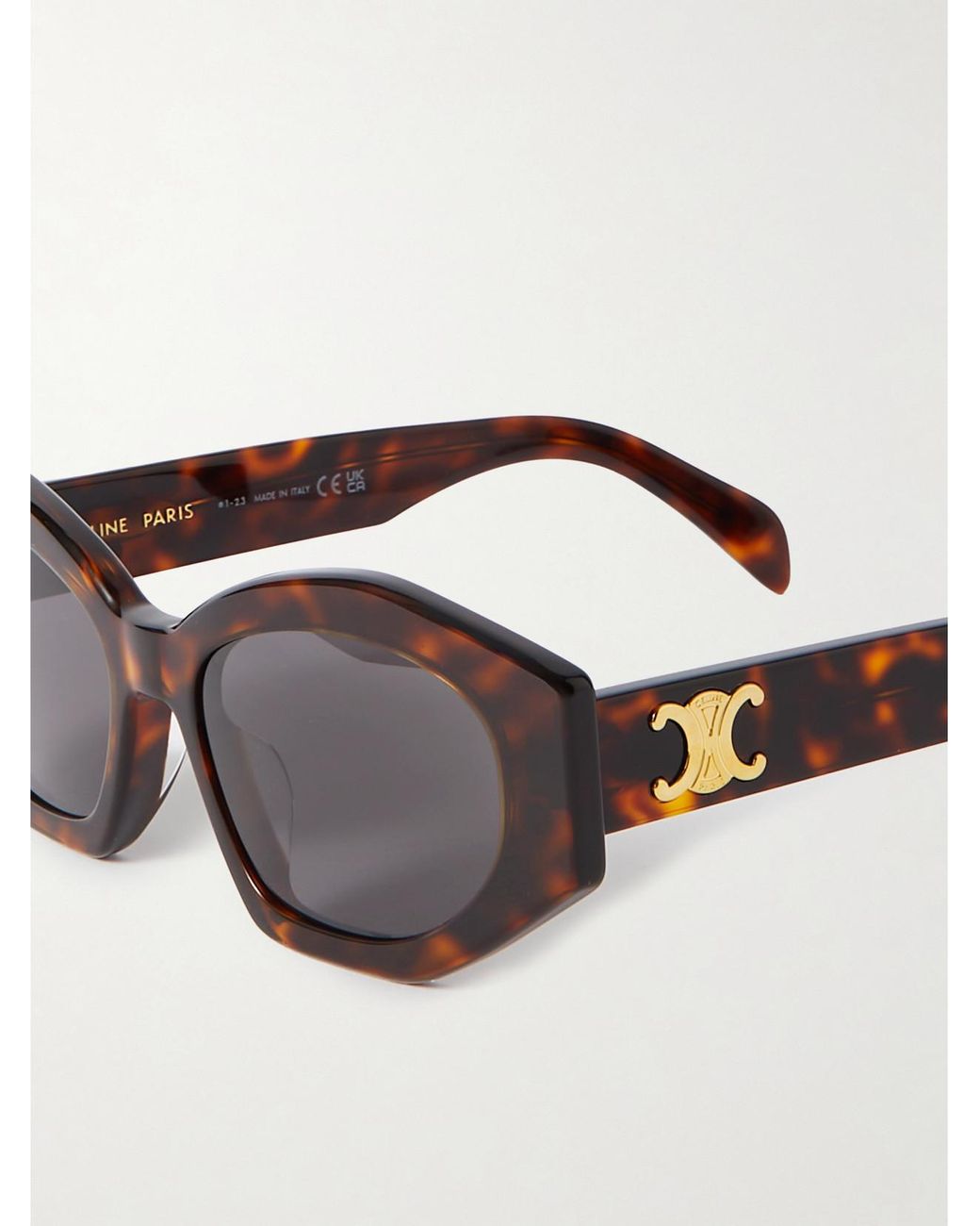 Céline Multicolor Triomphe Cat-Eye Acetate Sunglasses