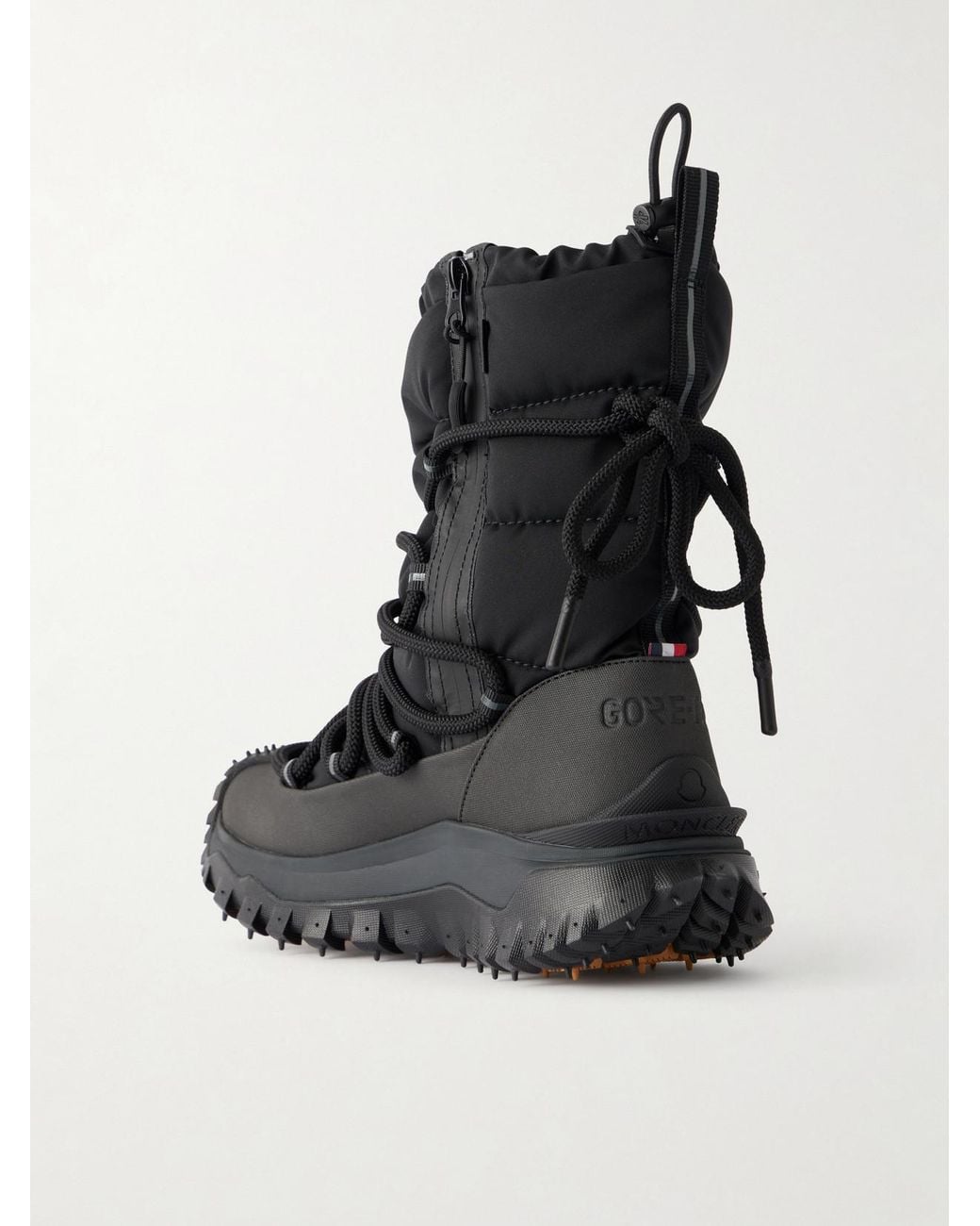 Moncler Black Trailgrip Apres Quilted Shell Ankle Boots