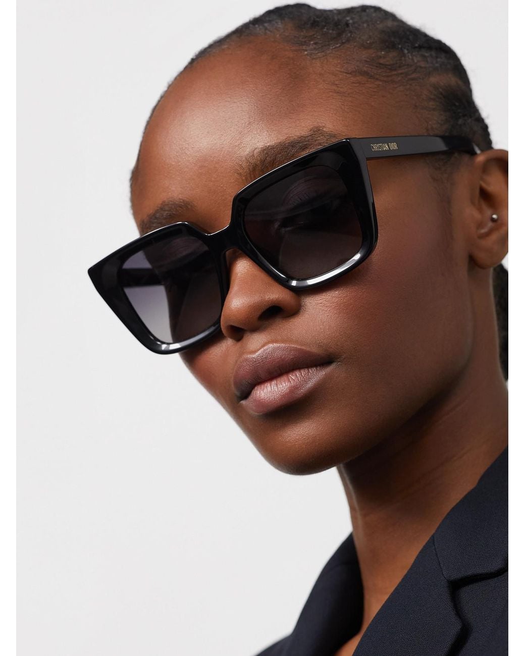 Dior Gray Diormidnight S1I Oversized Square-Frame Acetate Sunglasses