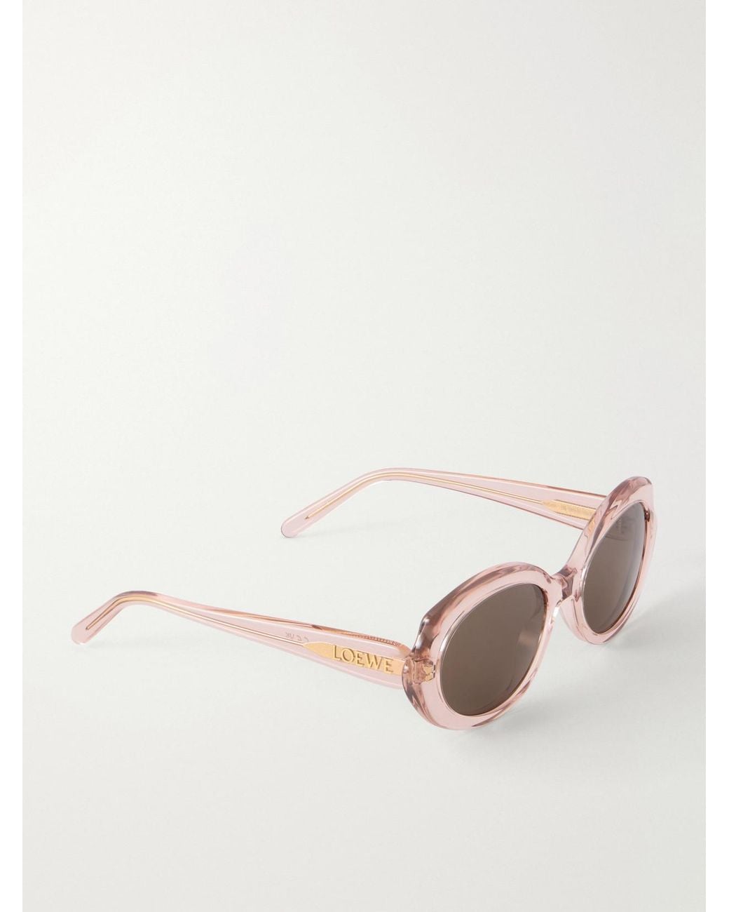 Loewe Natural Oval Slim Oval-Frame Acetate Sunglasses
