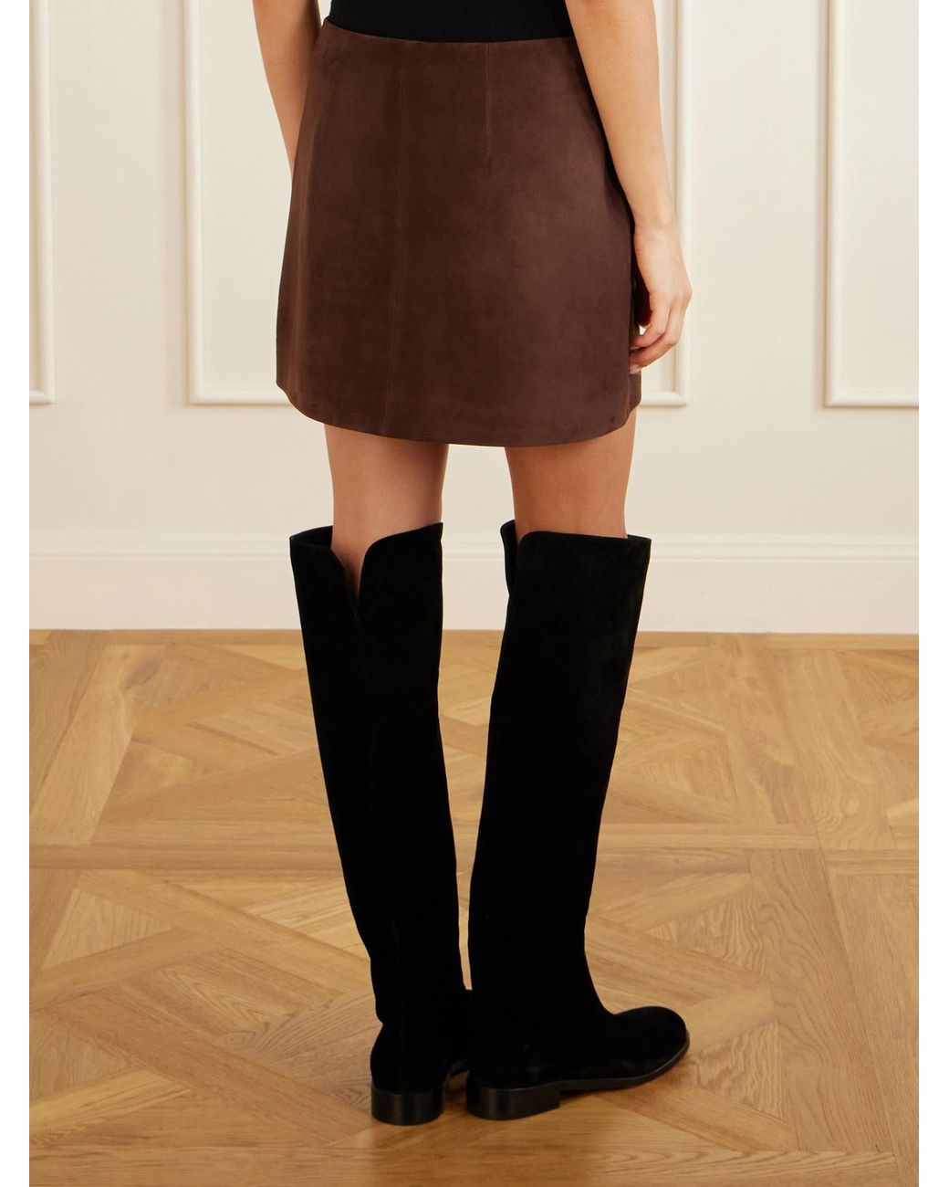 Arma Brown Melody Suede Mini Skirt