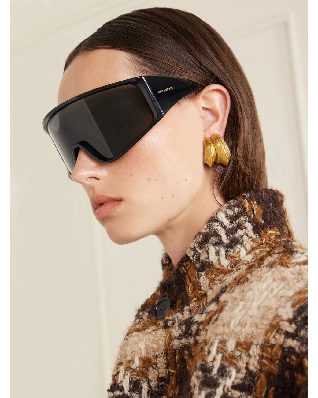 Saint Laurent Gray Sl 969 D-Frame Injected Sunglasses