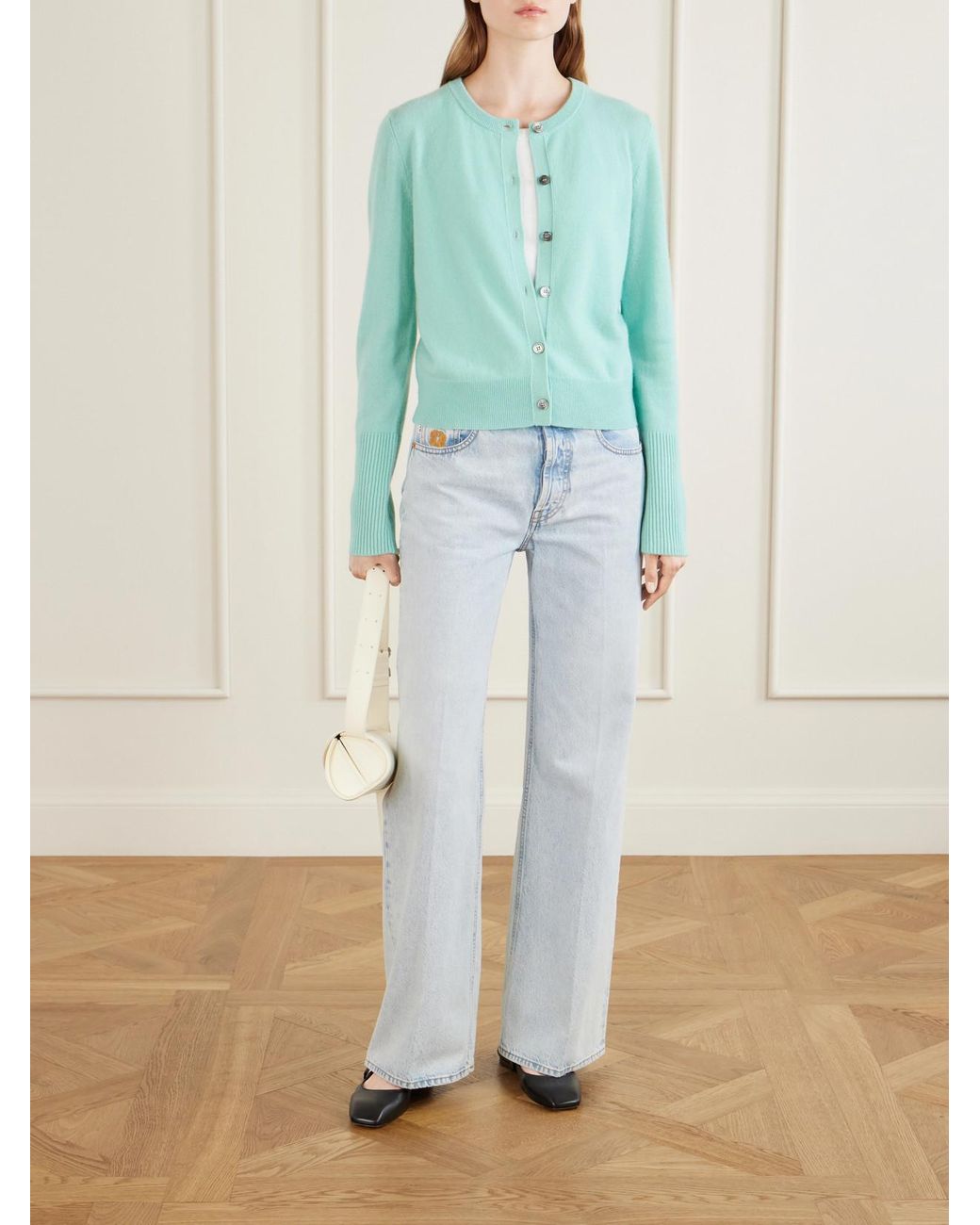 La Ligne Blue Cashmere Cardigan