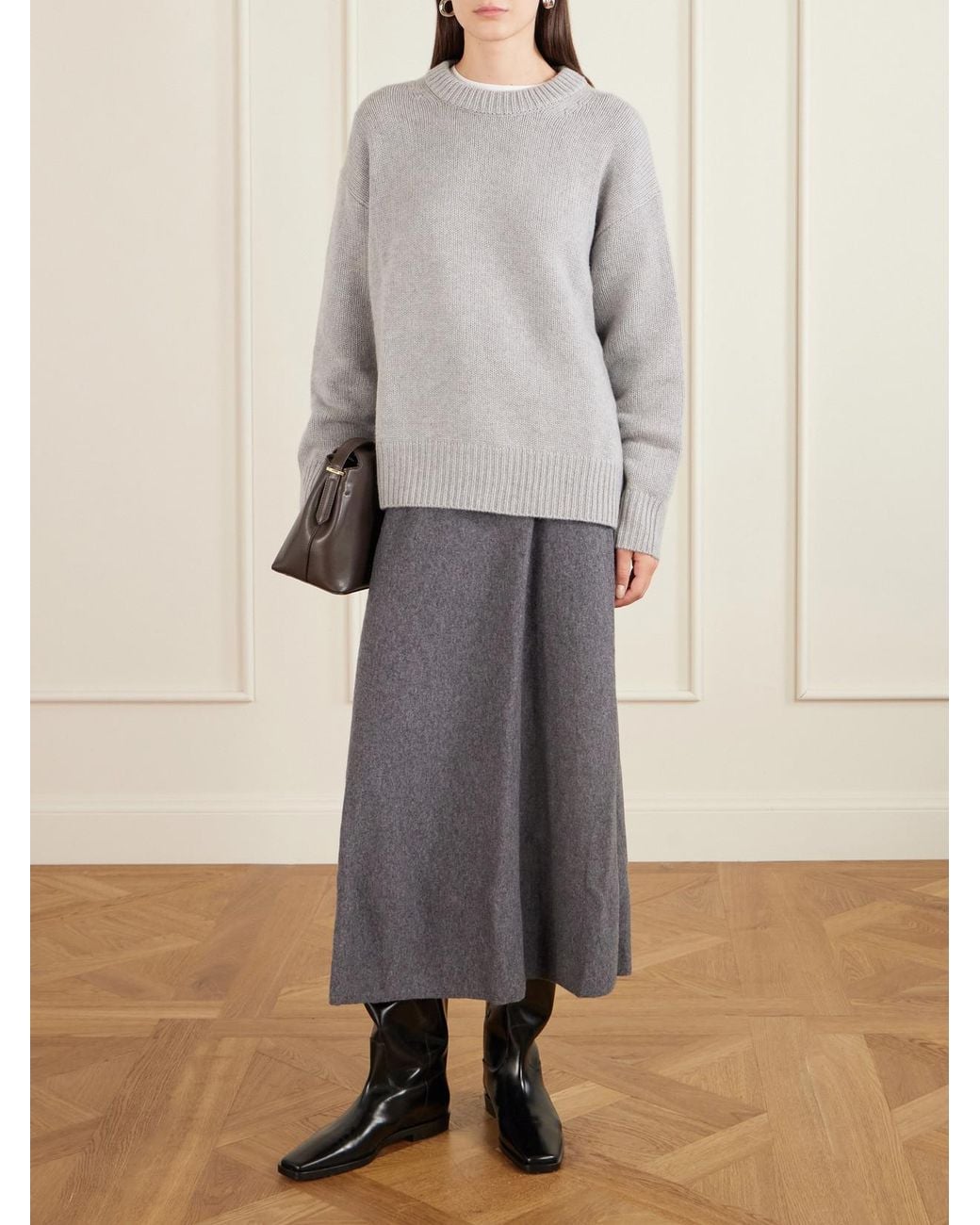 Lisa Yang Gray Renske Cashmere Sweater