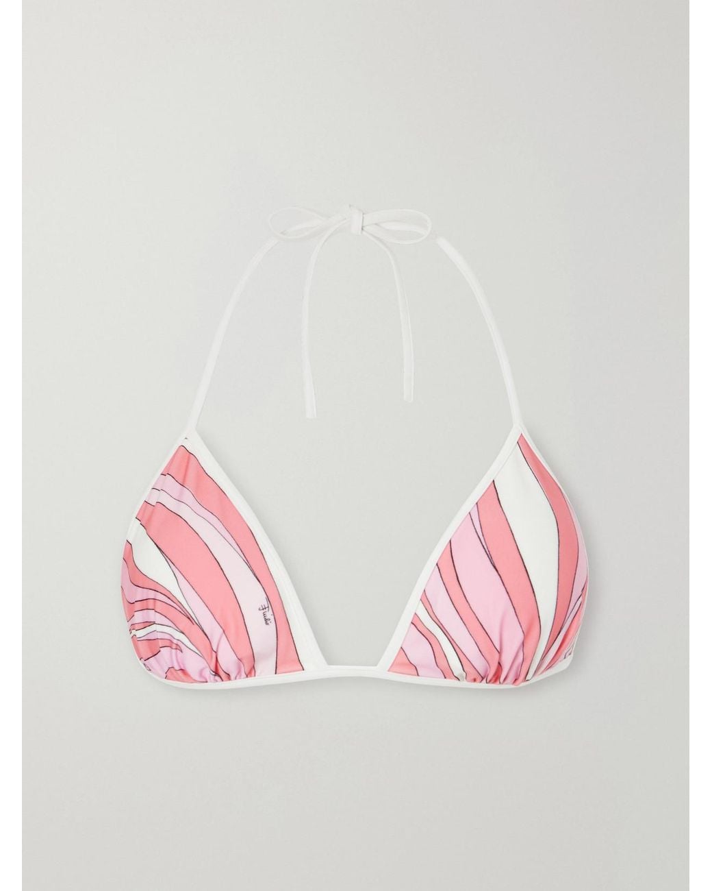 Emilio Pucci Pink Printed Bikini Top