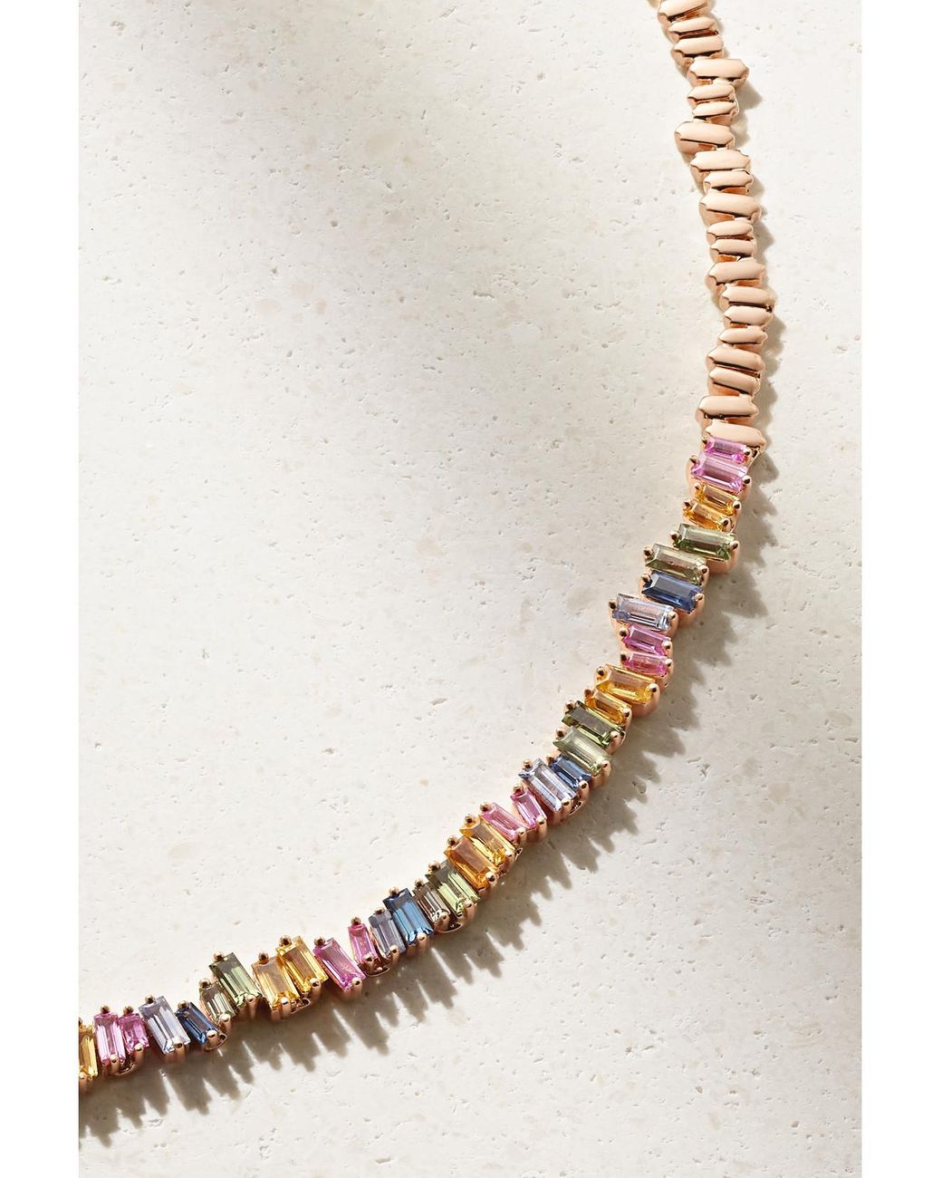 Suzanne Kalan Natural 18-Karat Rose Sapphire Necklace