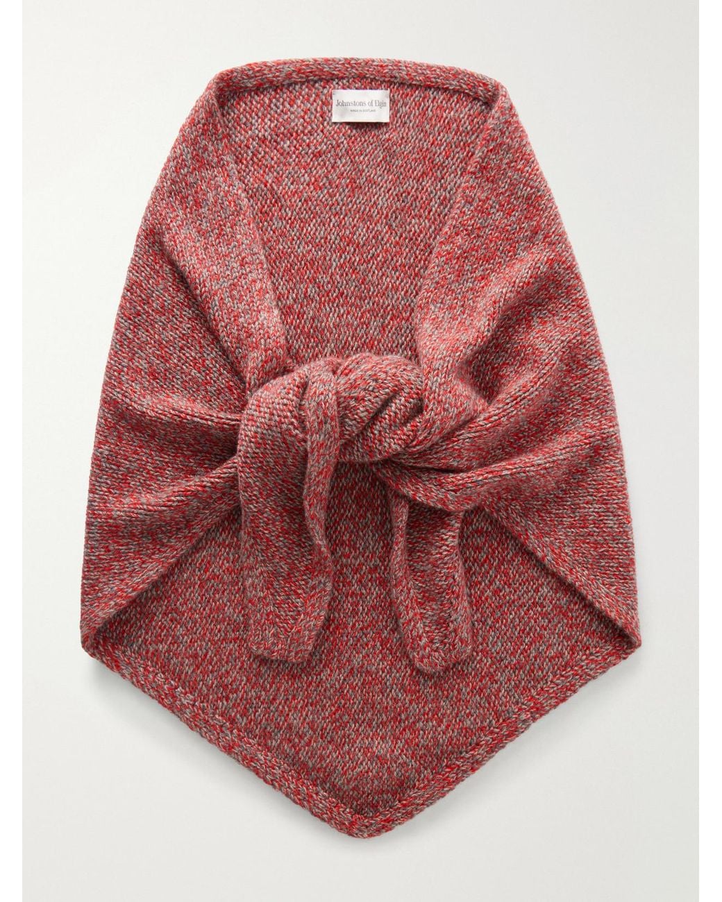 Johnstons Red Keill Triangle Cashmere Scarf