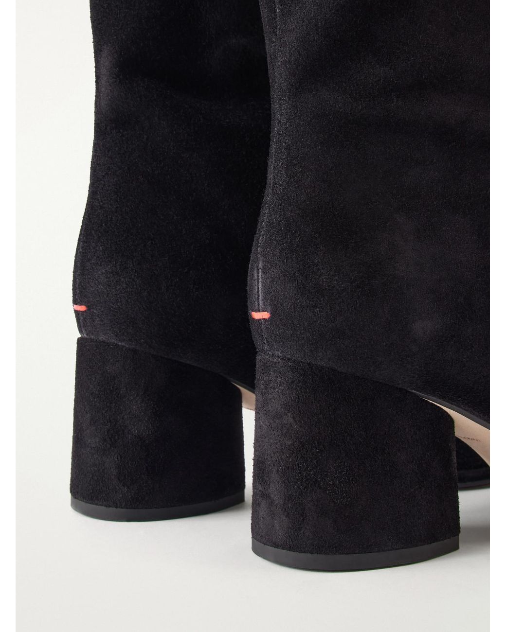 Aeyde Black Almut Suede Knee Boots
