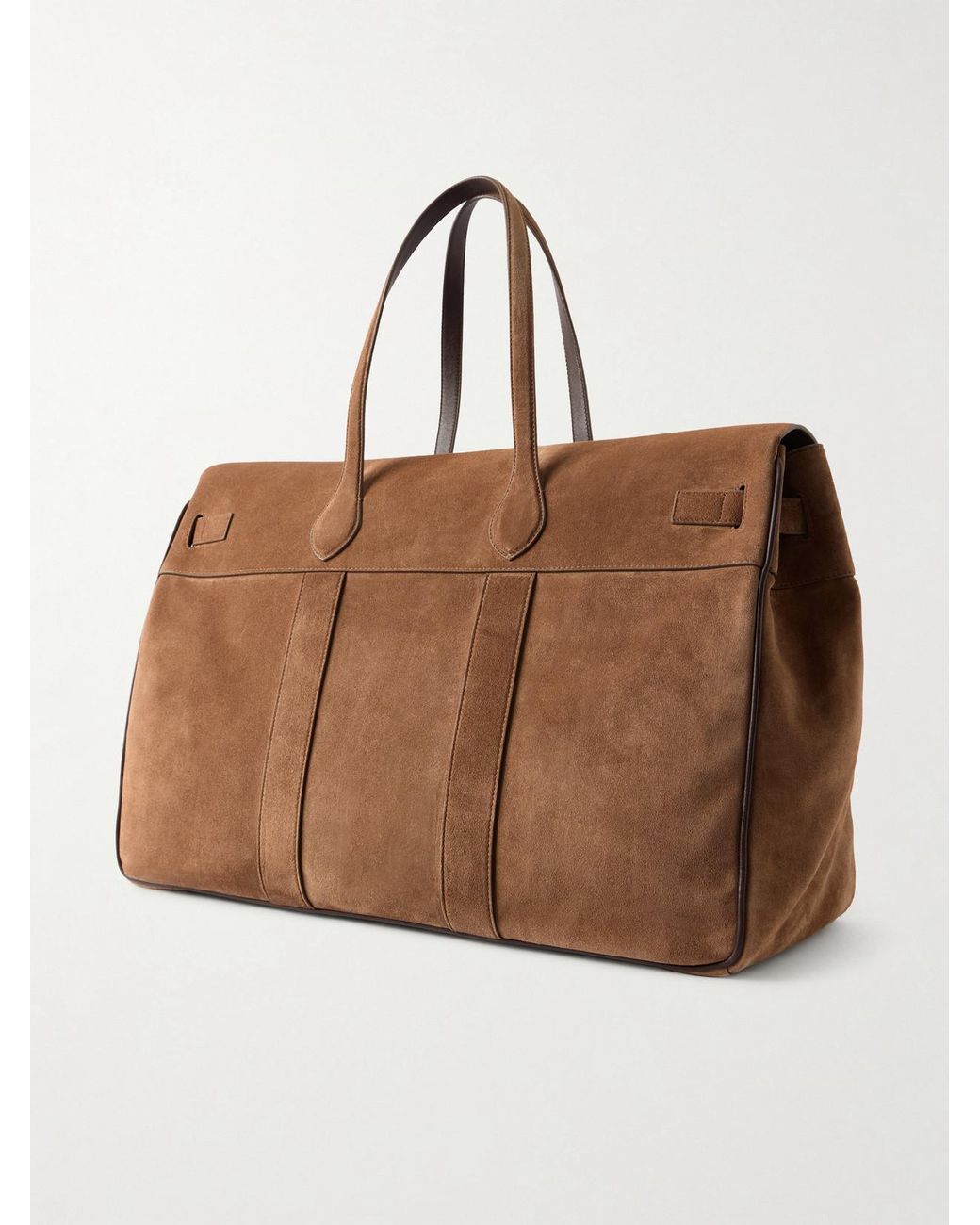 Brunello Cucinelli Brown Suede Weekend Bag