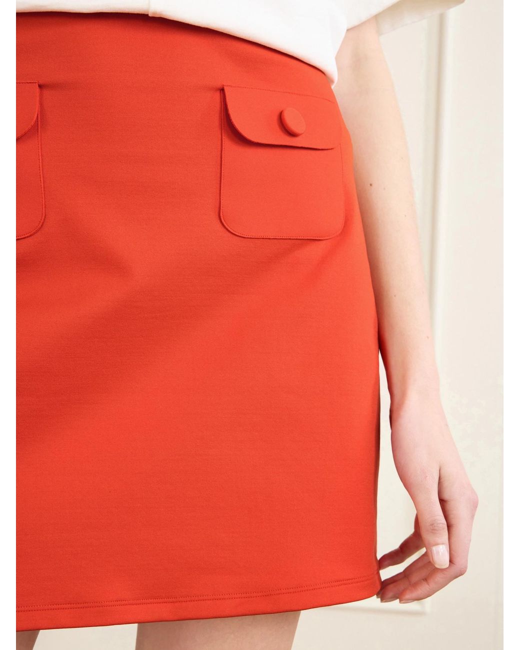 Eres Red Maritime Stretch-Jersey Mini Skirt