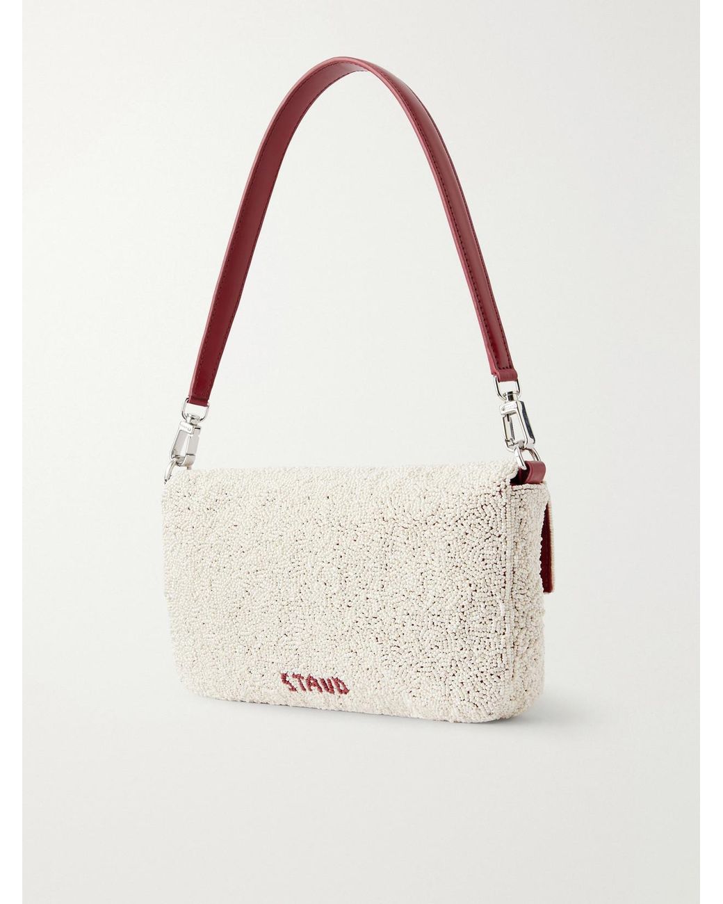 Staud Pink Da Adolfo Timmy Beaded Shoulder Bag