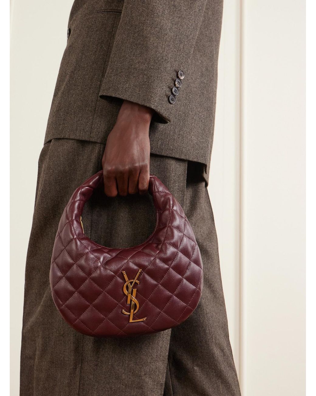 Saint Laurent Pink Icare Matelassé Leather Tote
