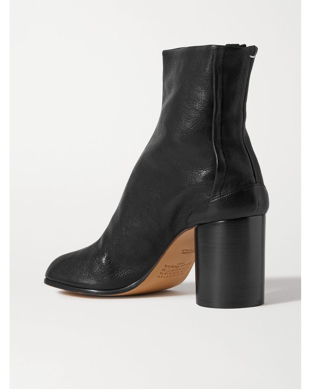 Maison Margiela Black Tabi Split-Toe Leather Ankle Boots