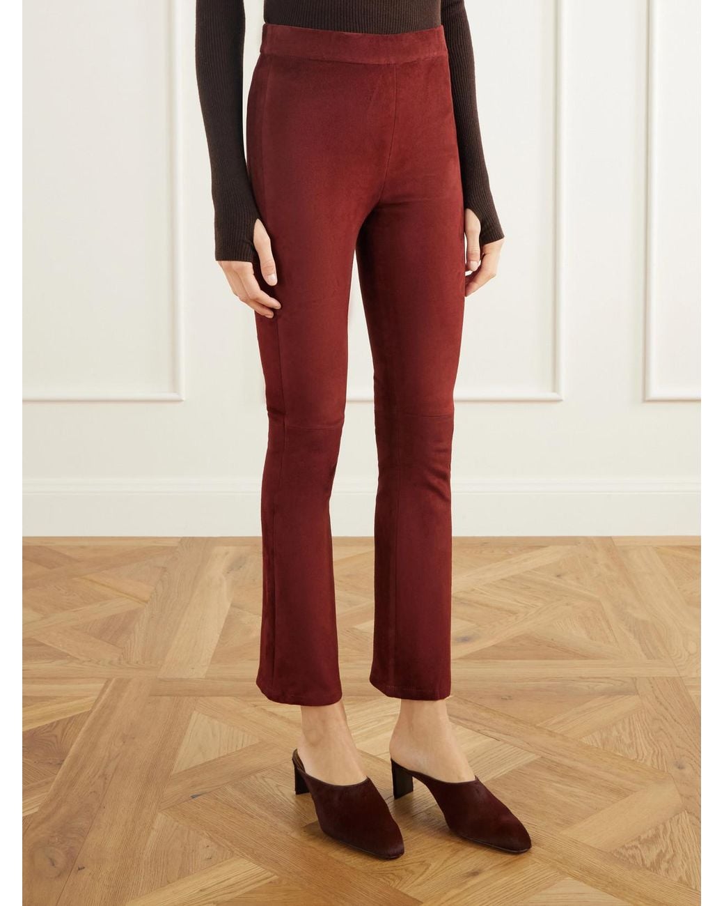 Arma Red River Paneled Suede Leggings