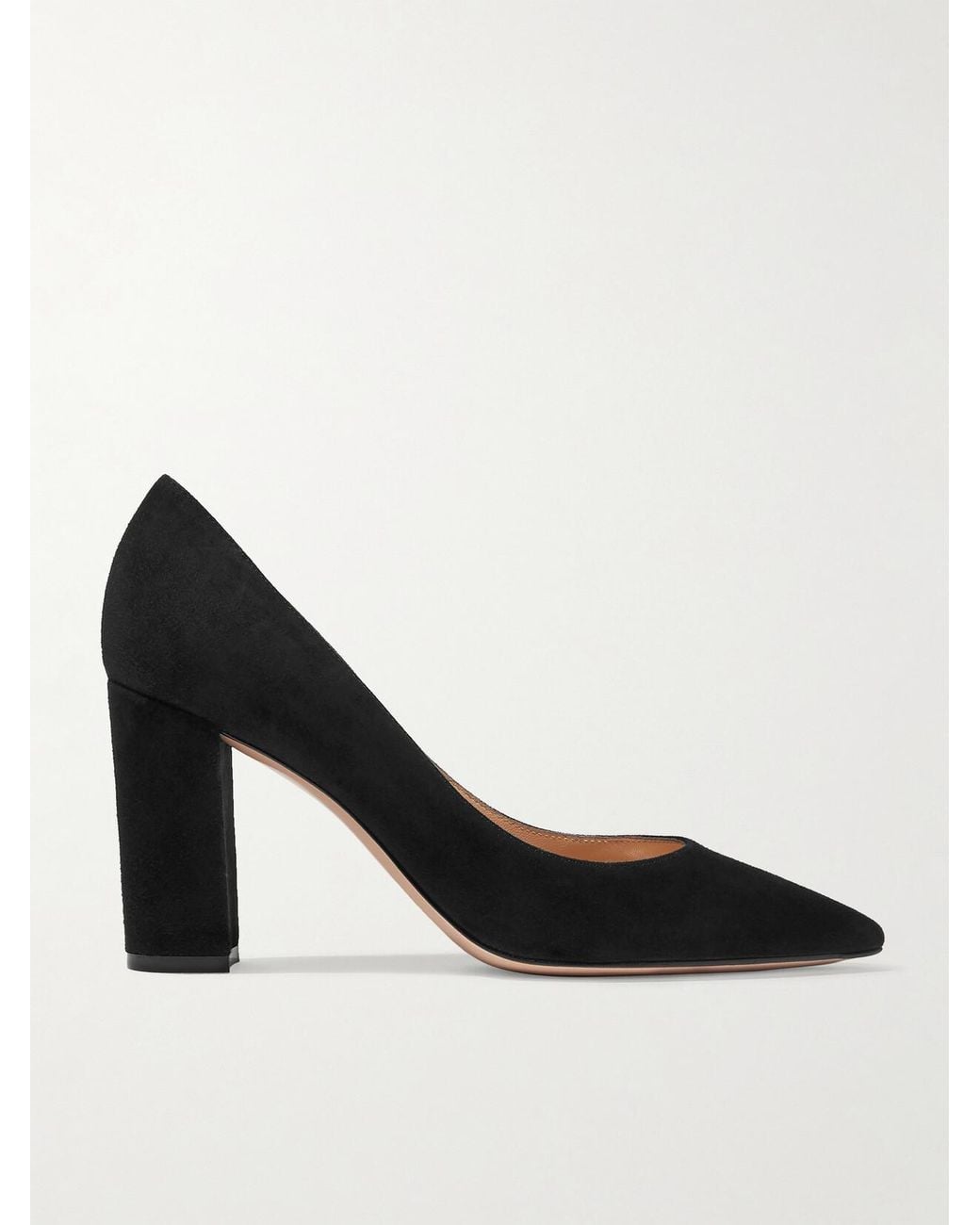 Gianvito Rossi Black Piper 85 Suede Pumps