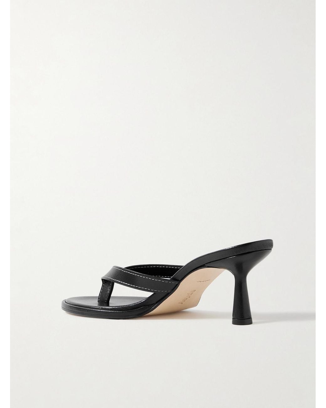 Aeyde Black Daphne Leather Sandals