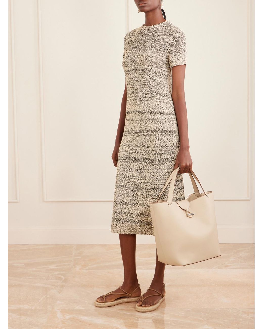 SAVETTE Natural The Anello Leather Tote