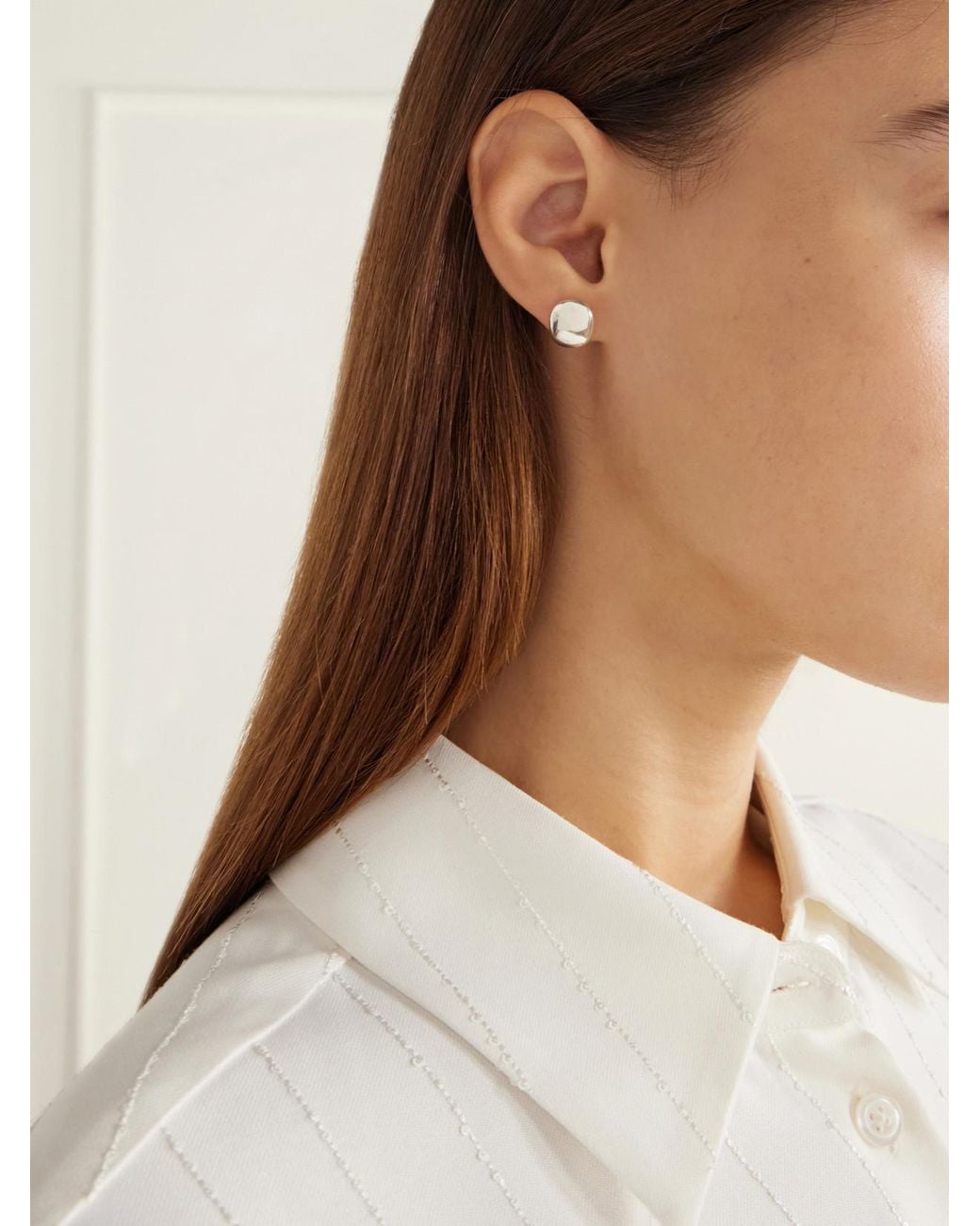 Camille Surault Natural Mini Grigri Set Of Three Sterling Earrings