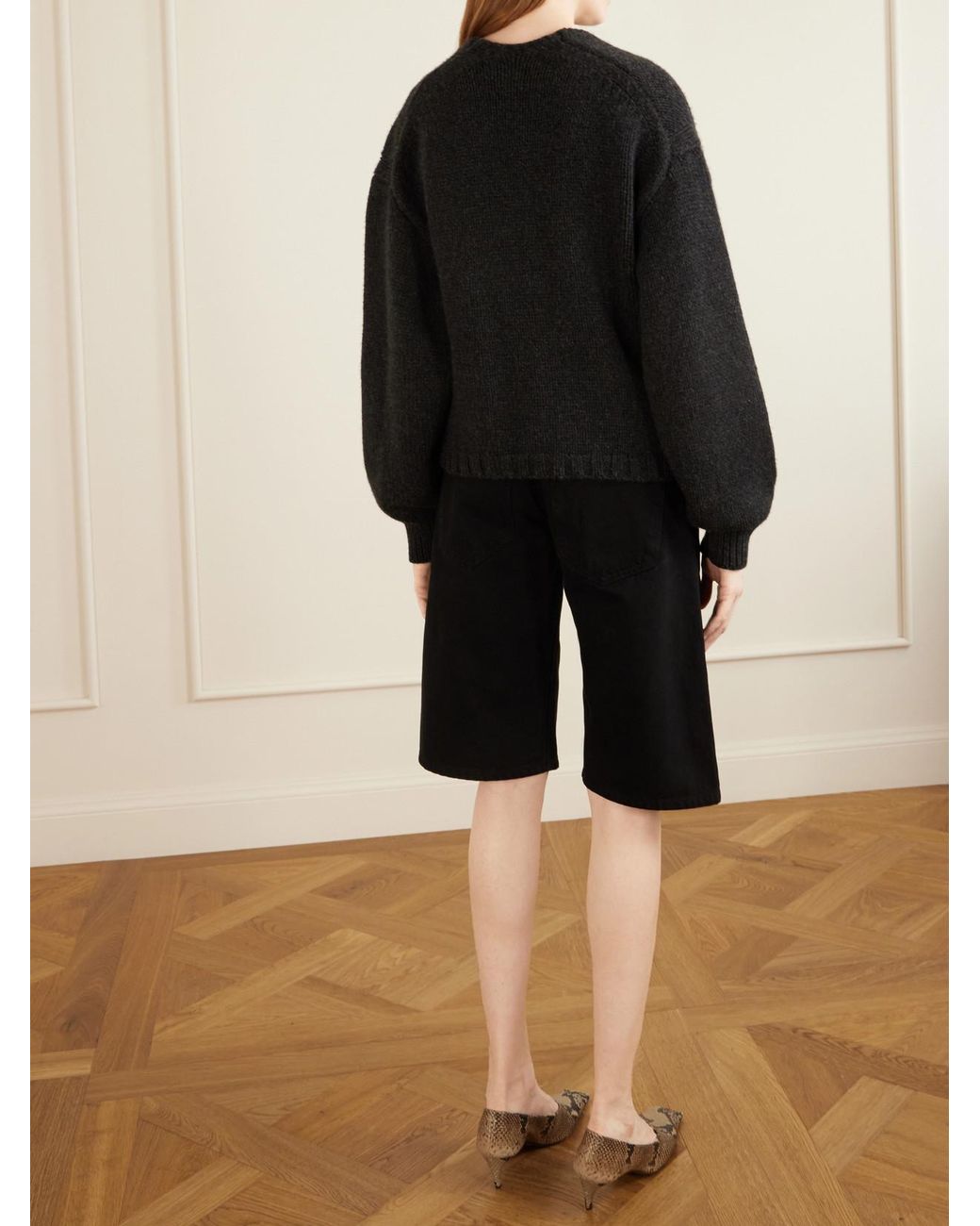 Khaite Black Axel Cashmere Cardigan