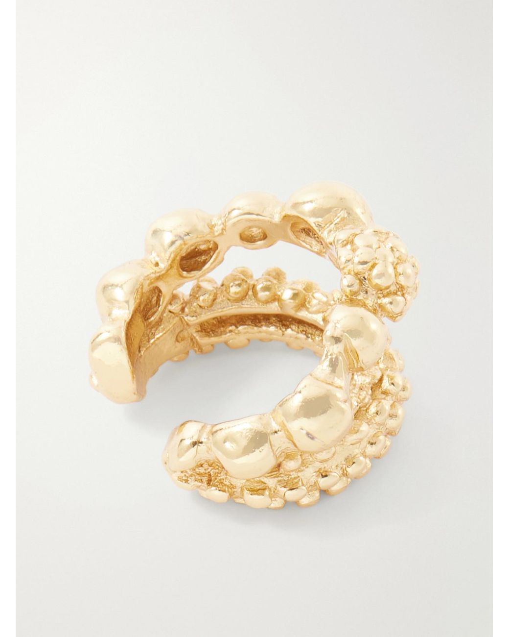 Paola Sighinolfi Metallic Plaka 18-Karat-Plated Pewter Ear Cuffs