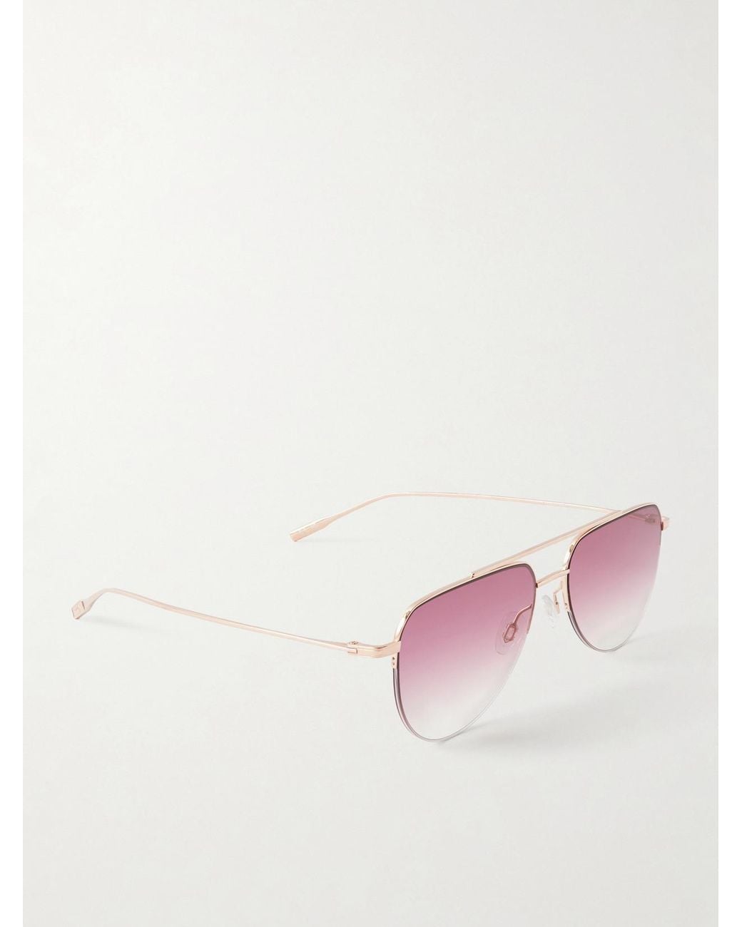 Barton Perreira Pink Mcnair Aviator-Style Metal Sunglasses