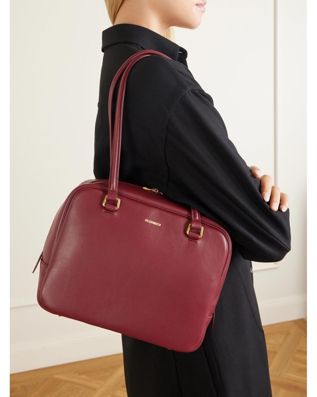 Jil Sander Red Vision Mini Leather Tote