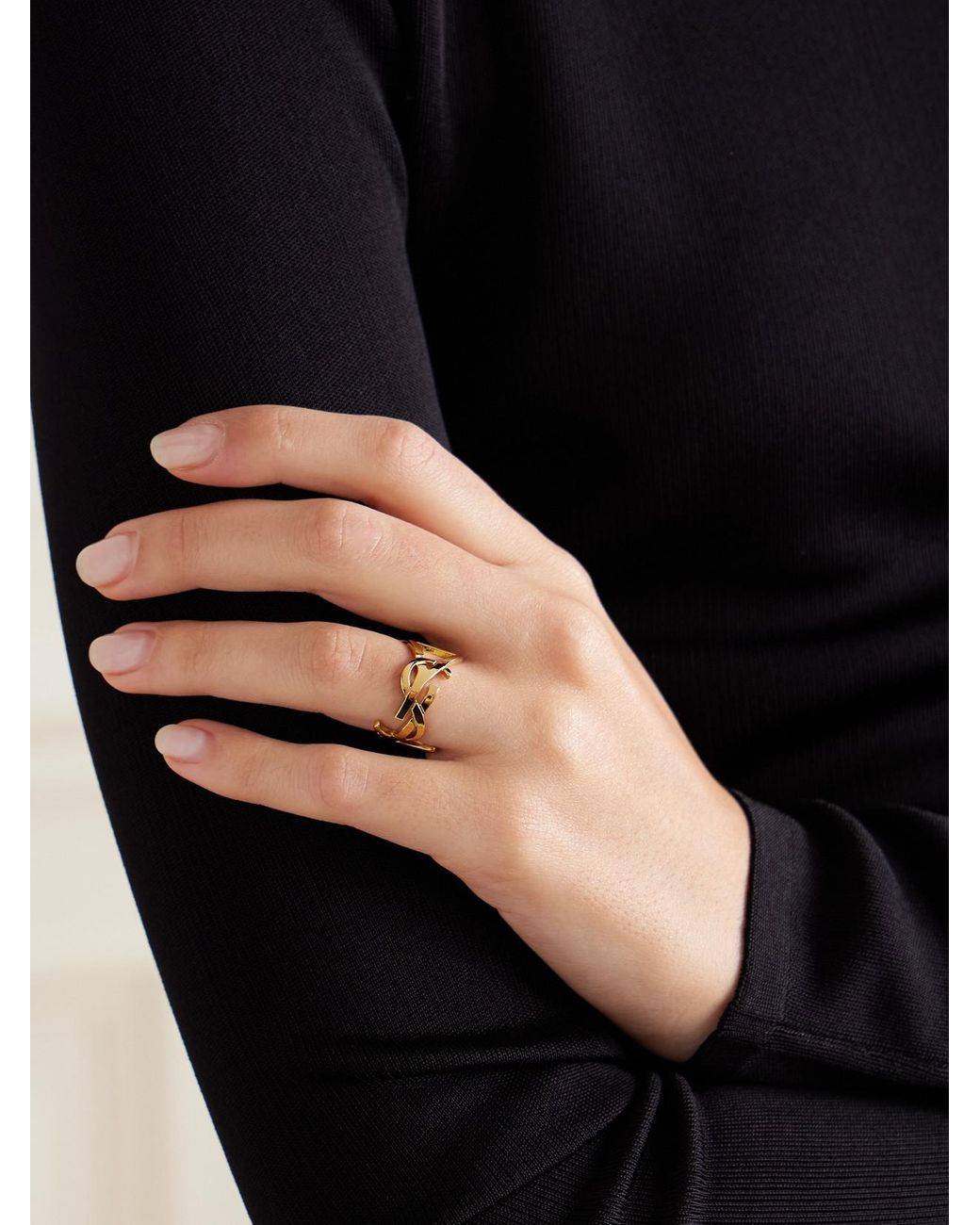 Saint Laurent Natural Scarf-Tone Ring