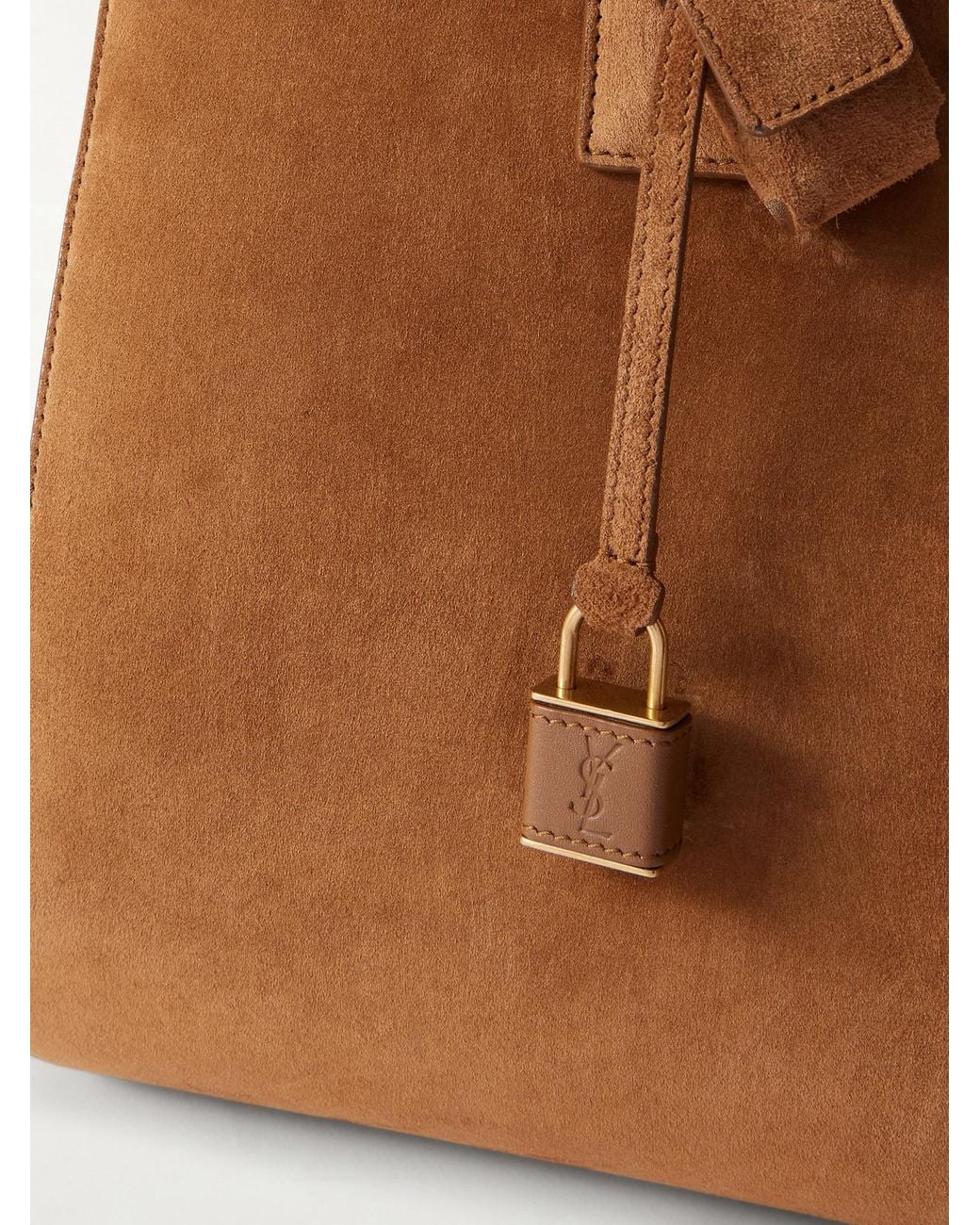 Saint Laurent Brown Sac De Jour Large Suede Tote