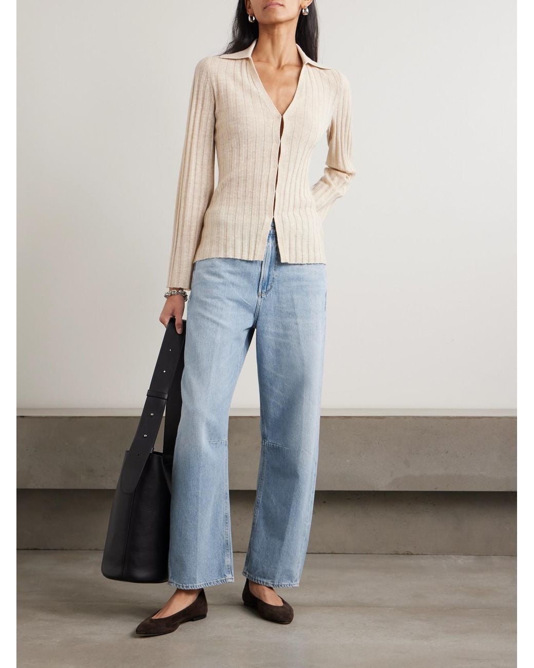 Citizens of Humanity Blue Miro Mid-Rise Barrel-Leg Jeans