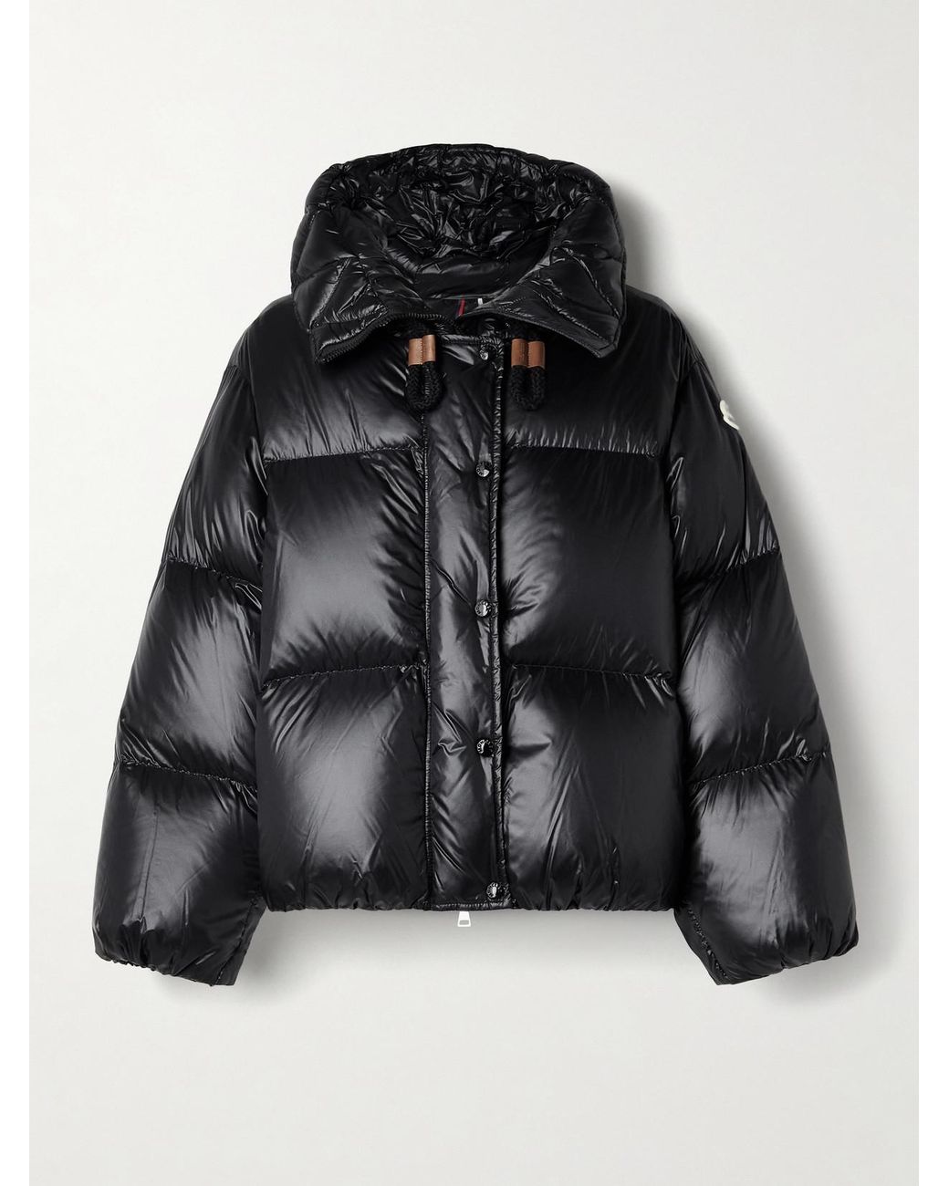 Moncler Black Borey Hooded Padded Quilted Shell Down Jacket