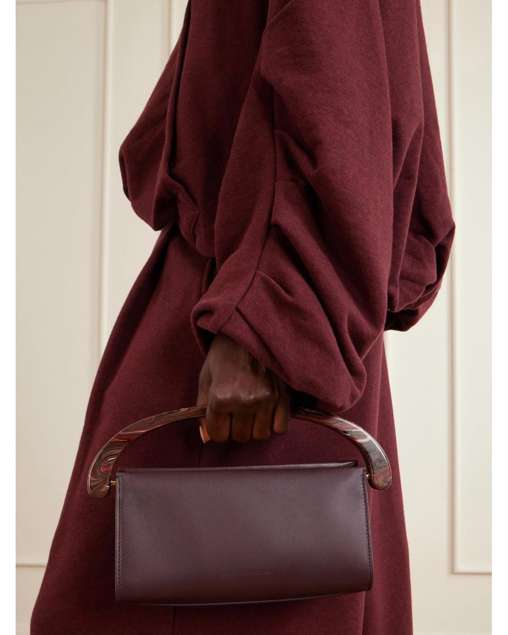 Dries Van Noten Purple Leather Clutch
